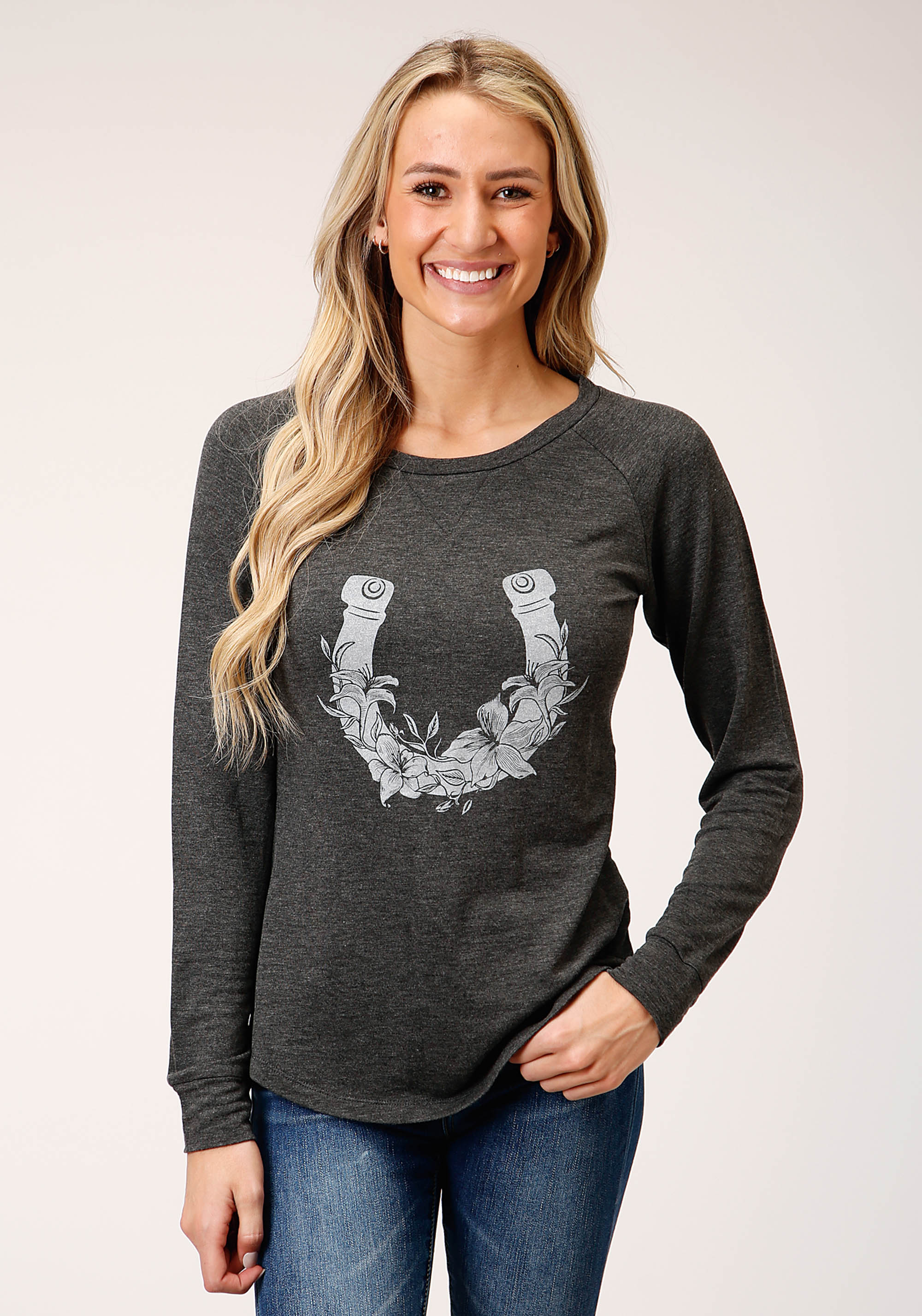 Five Star Collection – Fall Ii Womens Grey Charcoal Heahtered Knit