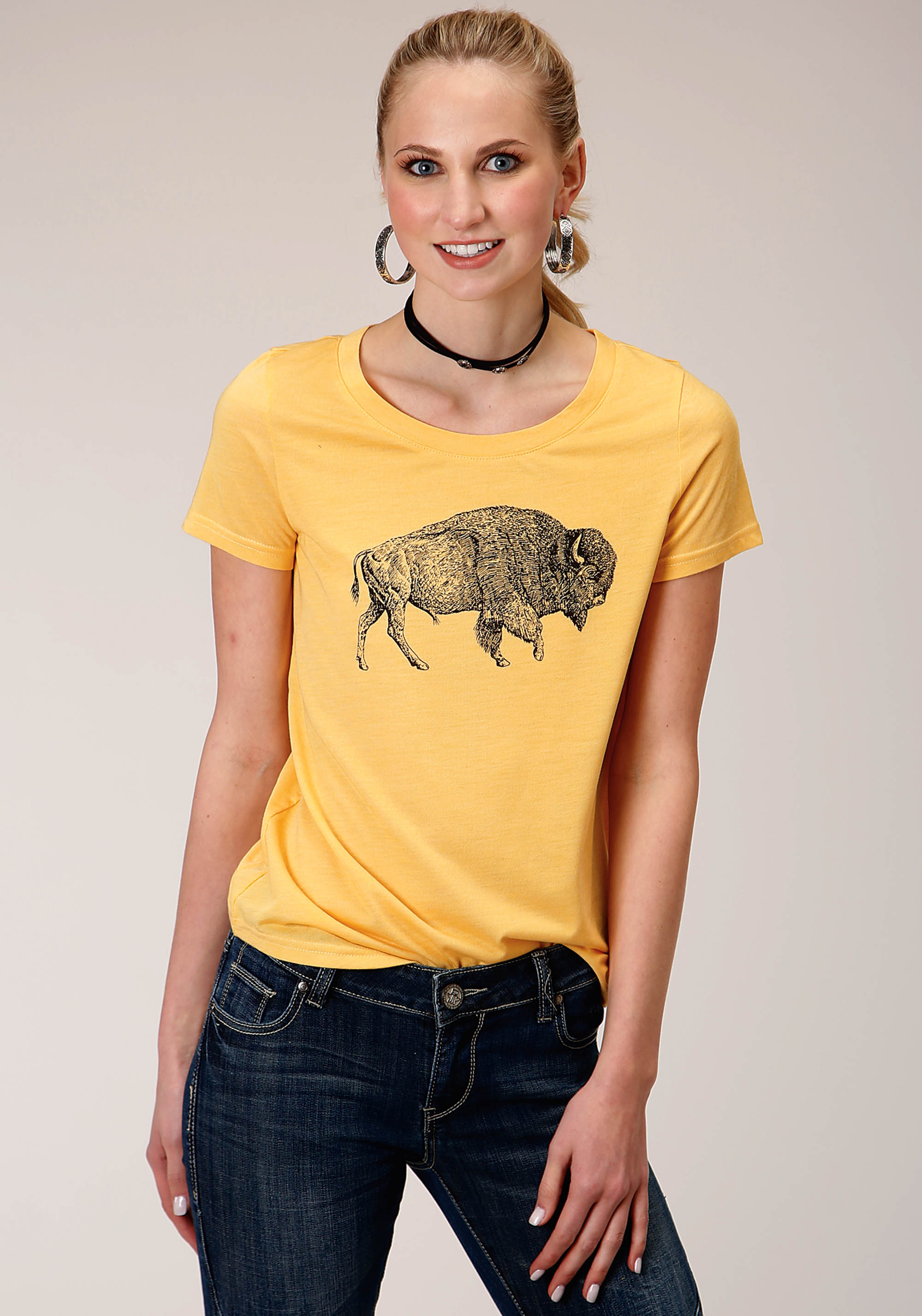 Five Star Collection – Fall Iii Womens Yellow 1312 Poly Rayon Ss Tee