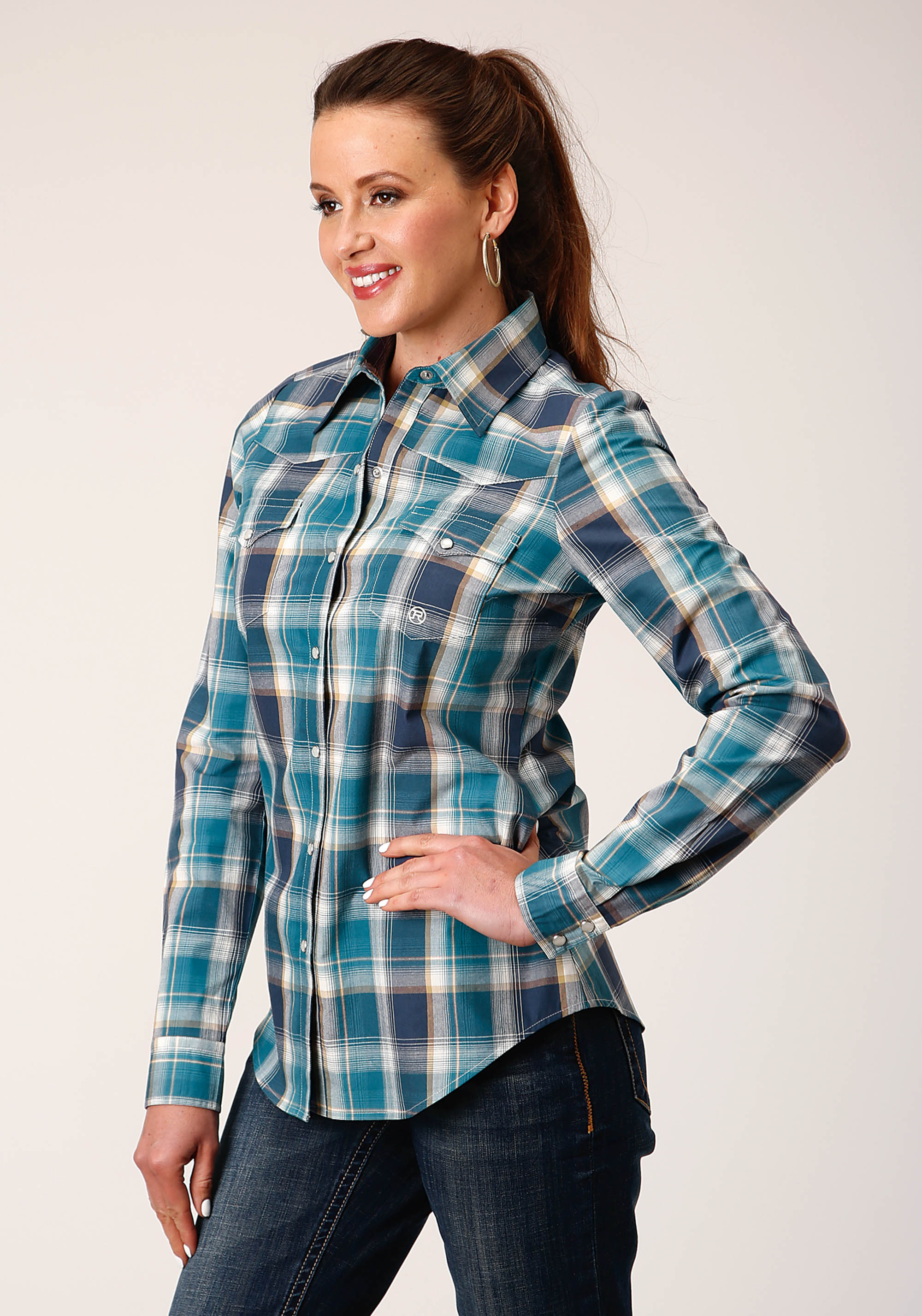 Women’s Amarillo Collection- Plum Ridge Womens Purple 1659 Blueberry Plaid