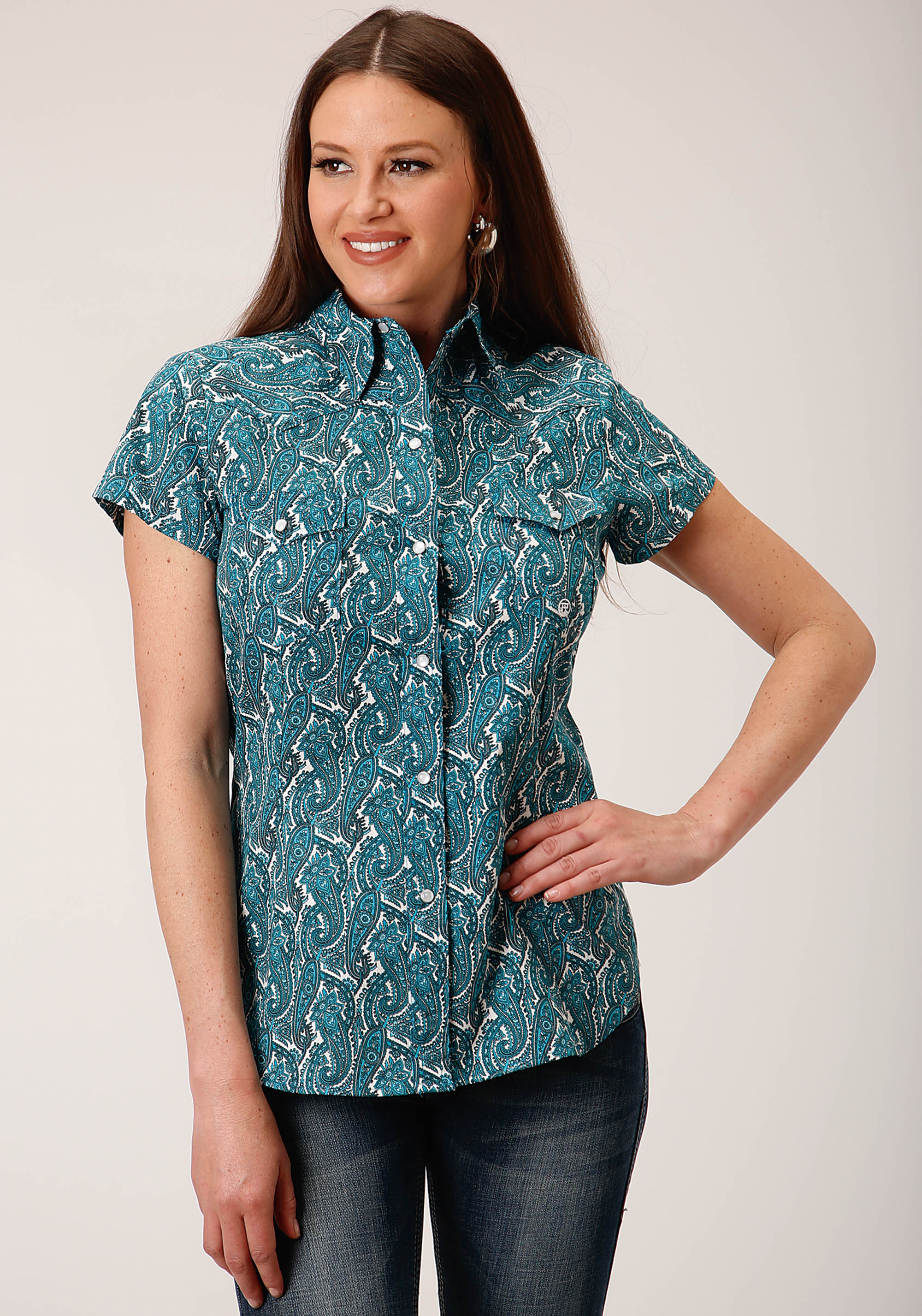 Women’s Amarillo Collection- Turquoise Pool Womens Turquoise 1449 Upstream Paisley