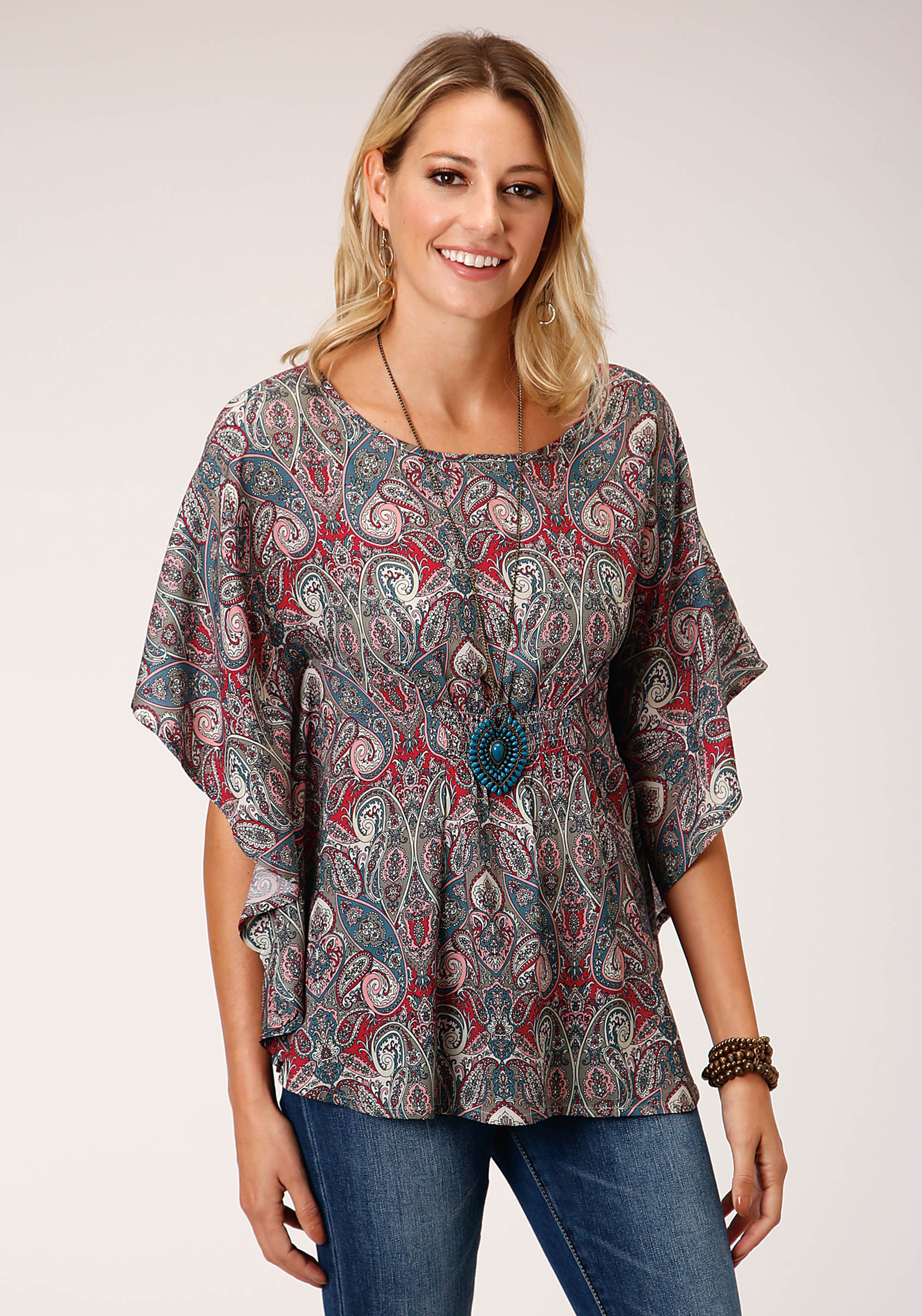 Studio West – Fall Ii Womens 1279 Sage Paisley Prt Rayon