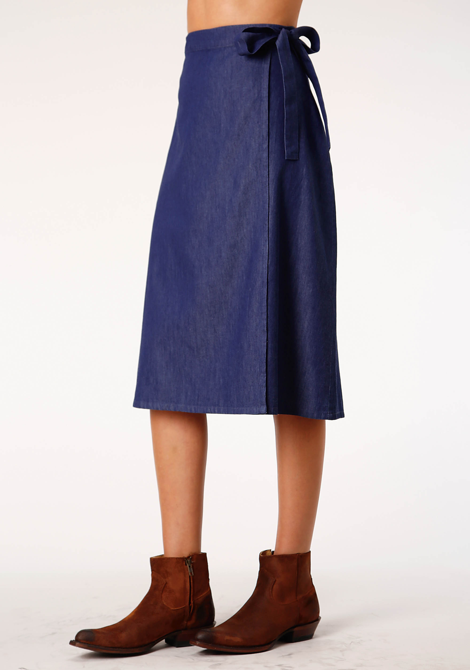 Studio West – Fall Iii Womens Blue 1283 5.5 Oz Indigo Denim Wrap Skirt