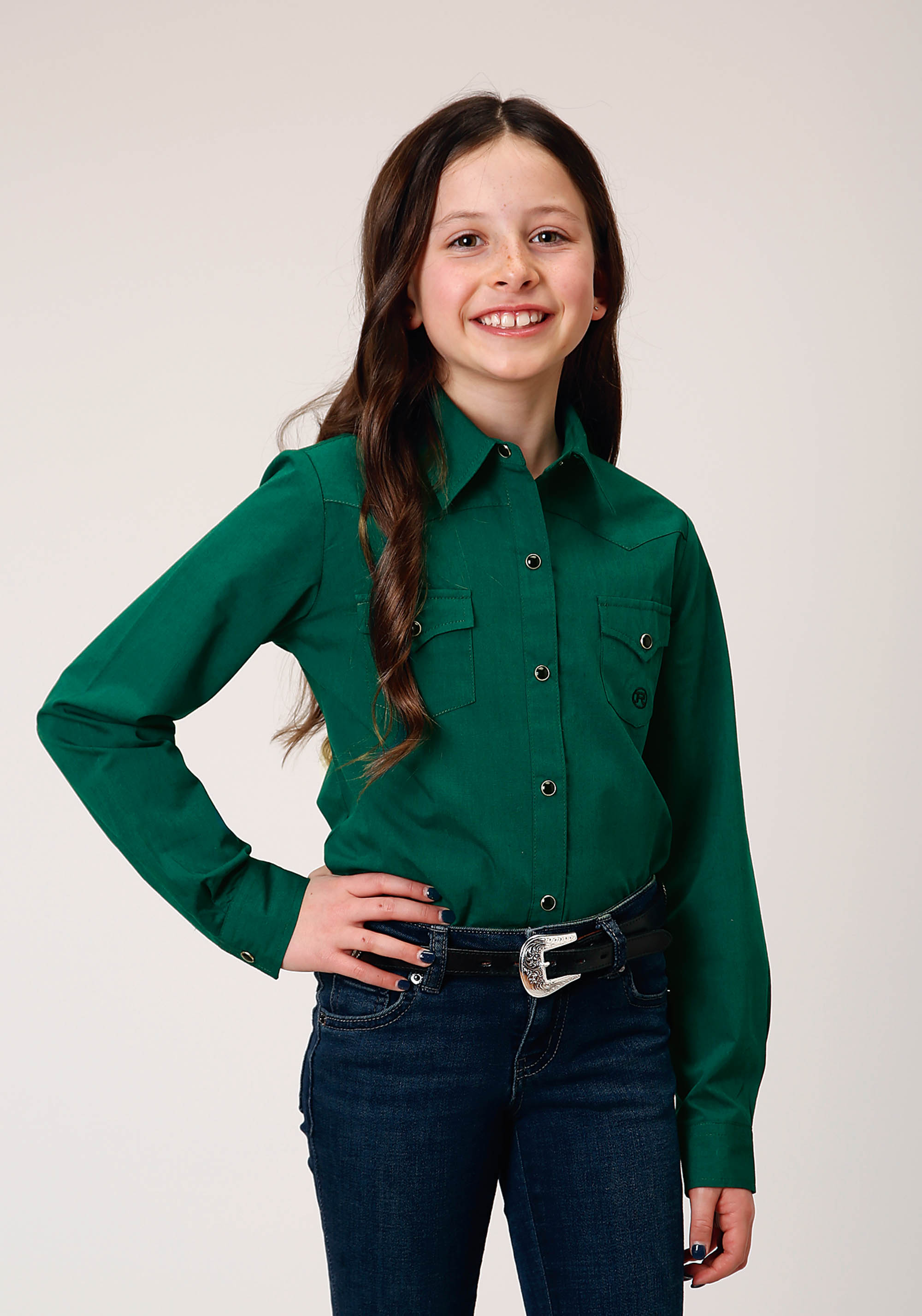 Girl’s Amarillo Collection- Forest Girls 1848 Black Fill – Solid Green