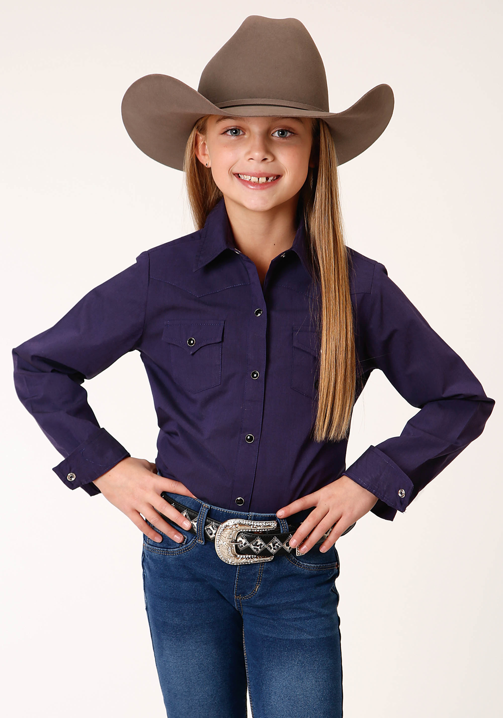 Girl’s Amarillo Collection – Spiced Plum Girls 1231 Black Fill – Purple