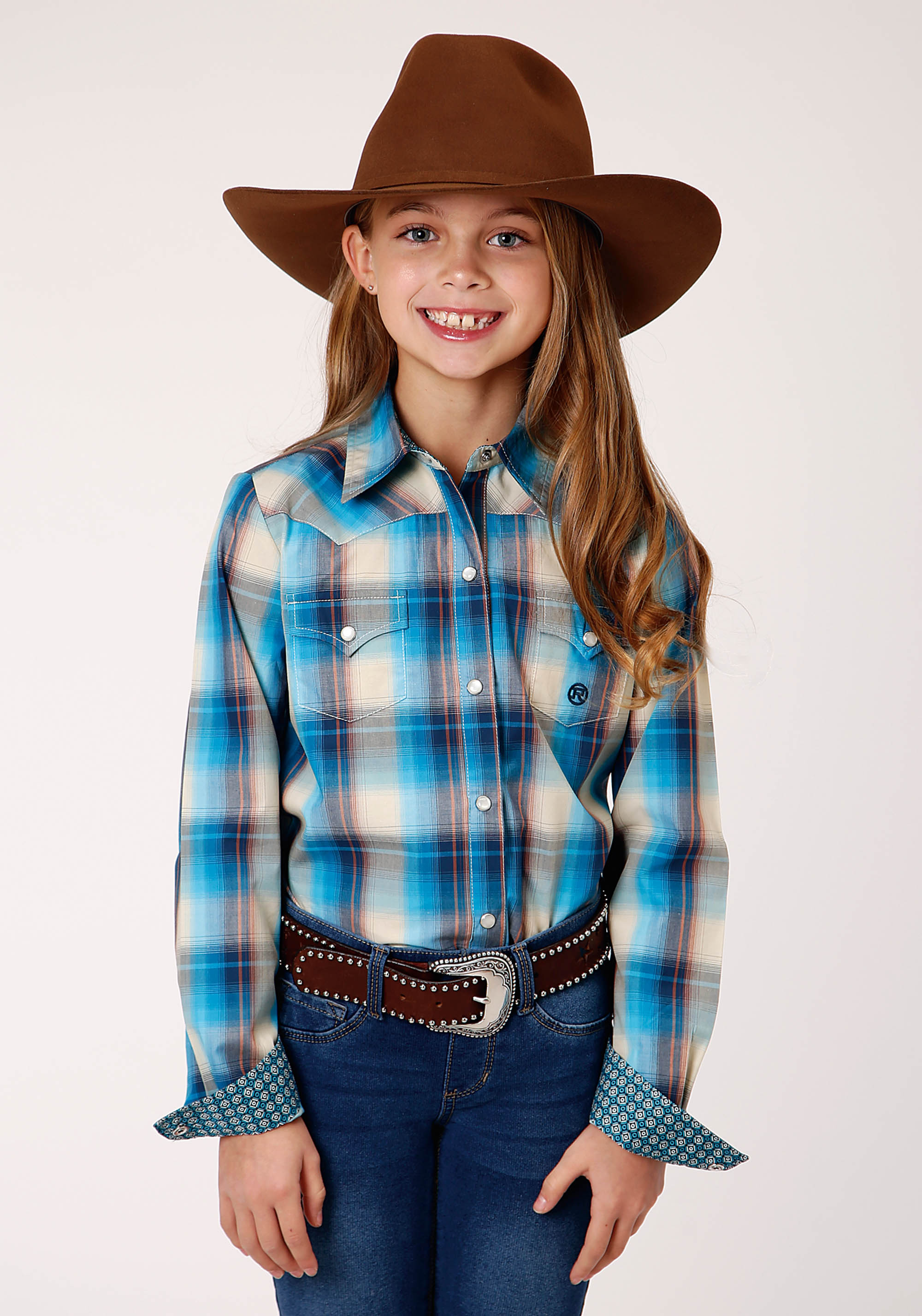 Girl’s Amarillo Collection – Autumn Sky Girls Blue 1230 Sunset Plaid