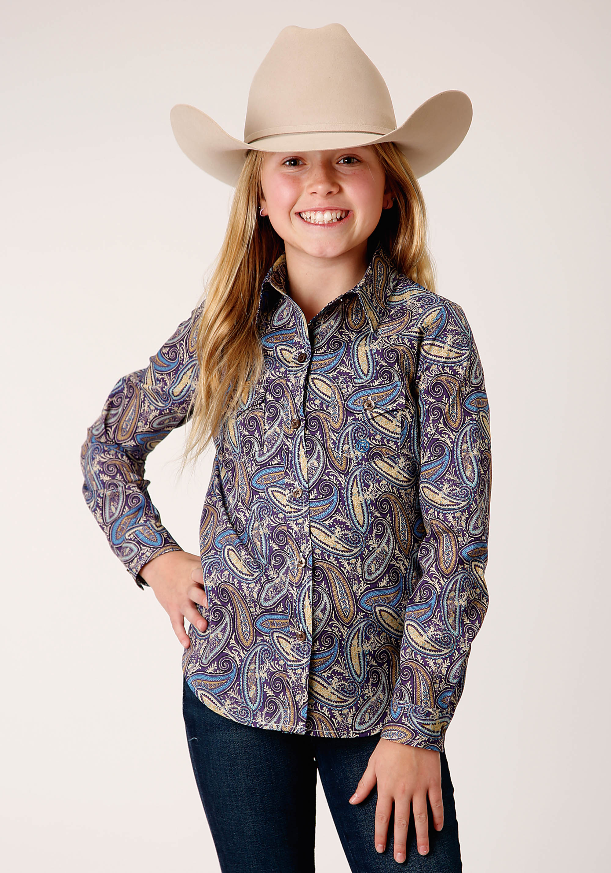 Girls Amarillo Collection- Plum Ridge Girls Multi 1665 Royal Paisley