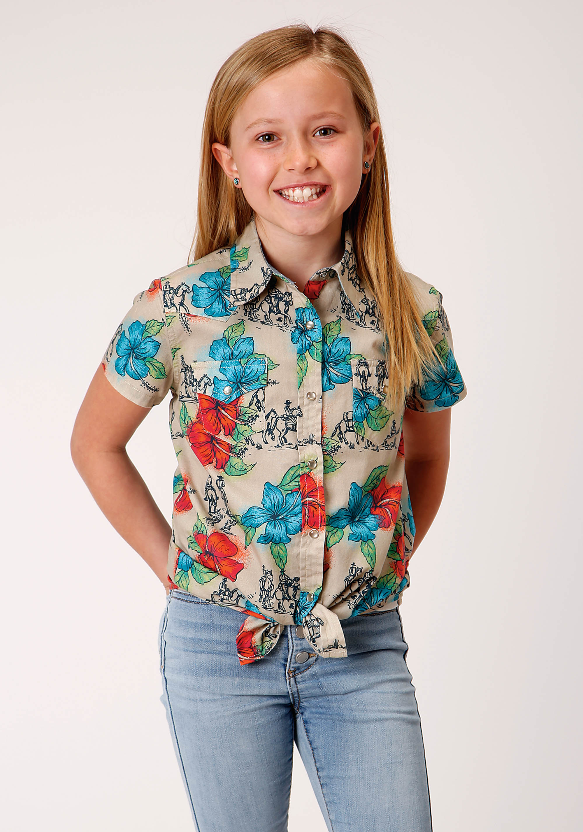 West Made Collection Girls Multi 01056 Trail Ride Tropical