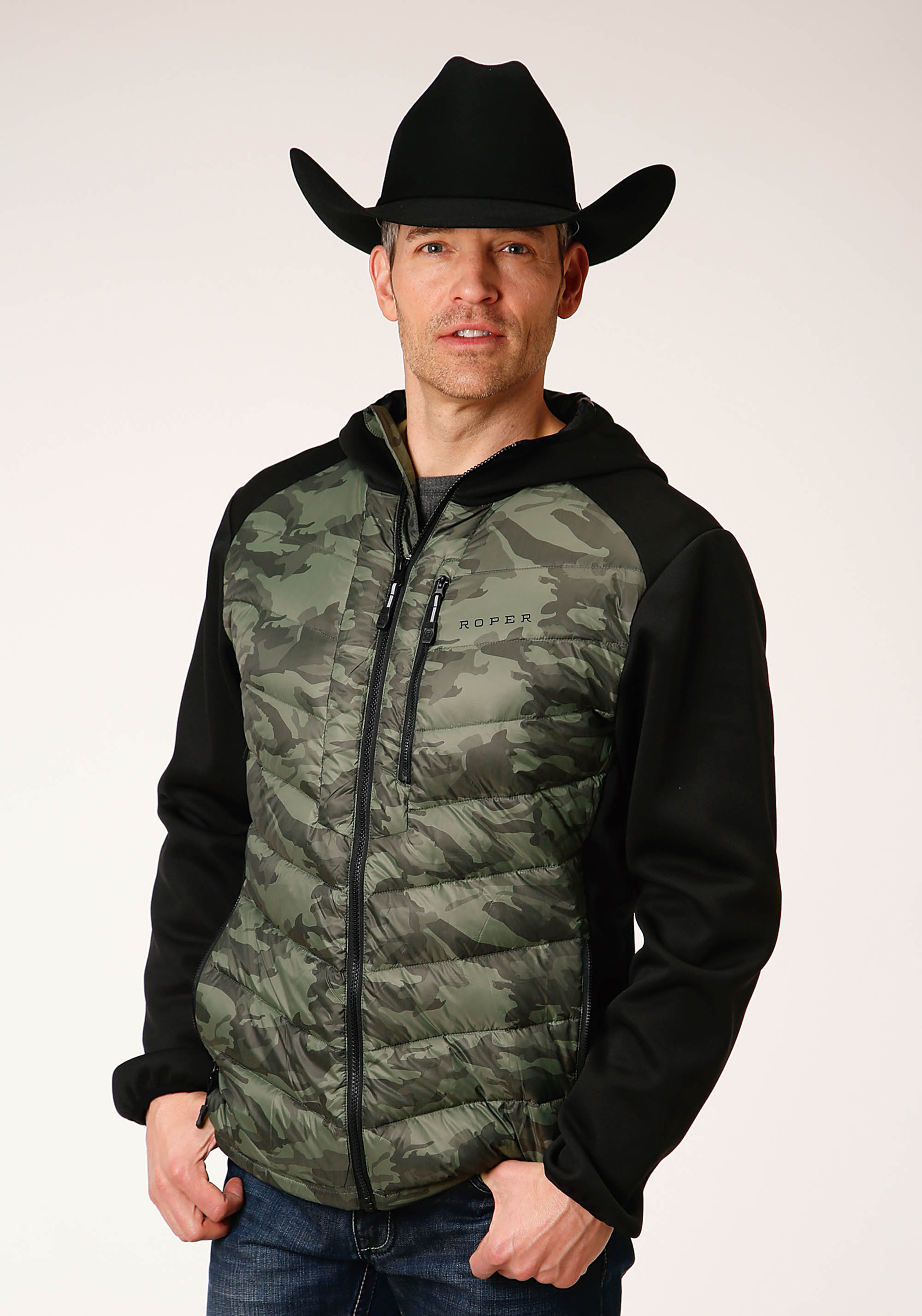 Roper Outerwear- Men’s Mens Green 00763 Down Filled Crushable Combo Jckt