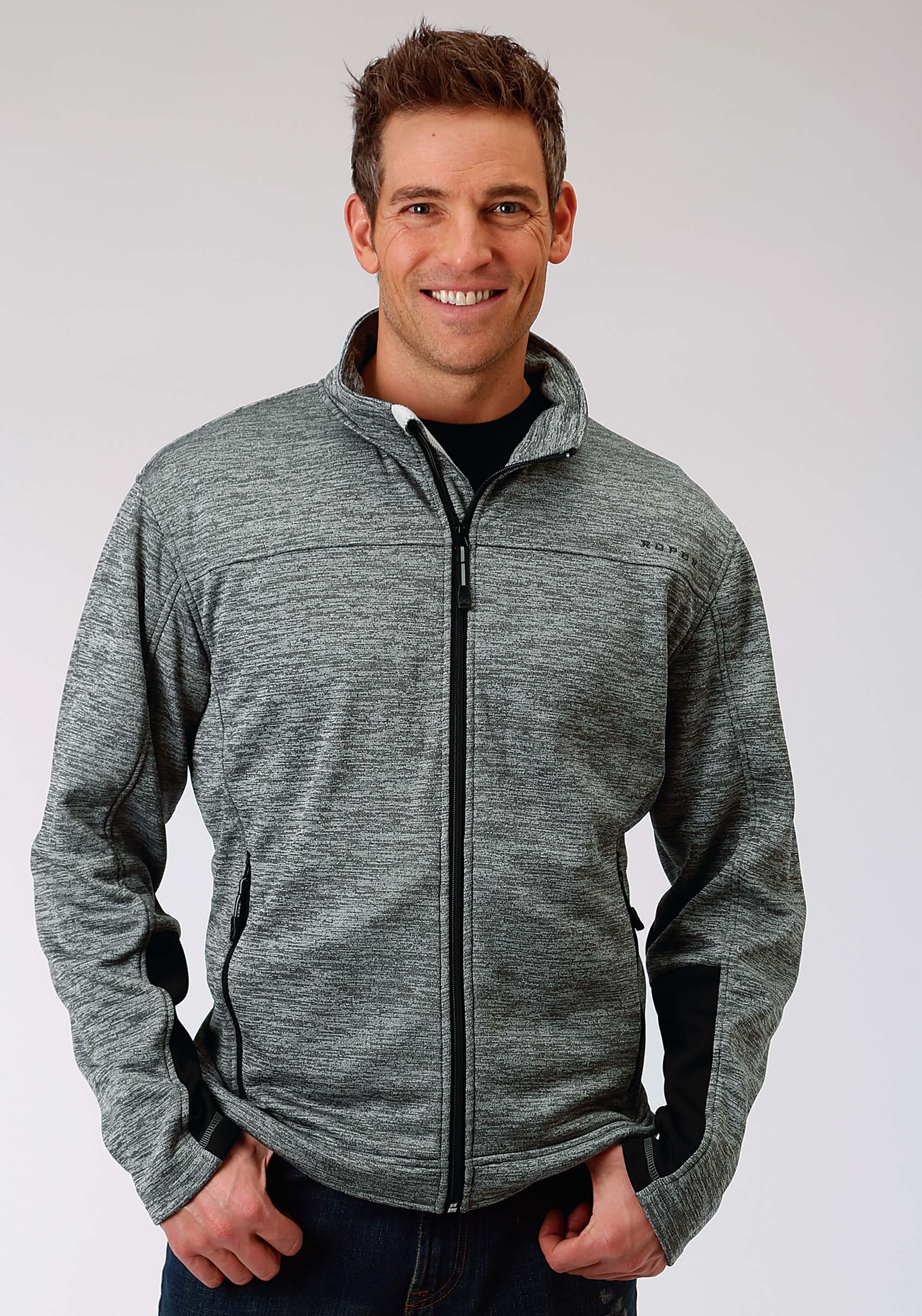 Roper Outerwear- Men’s Mens 1466 Cationic Grey Bonded Fleece Jckt