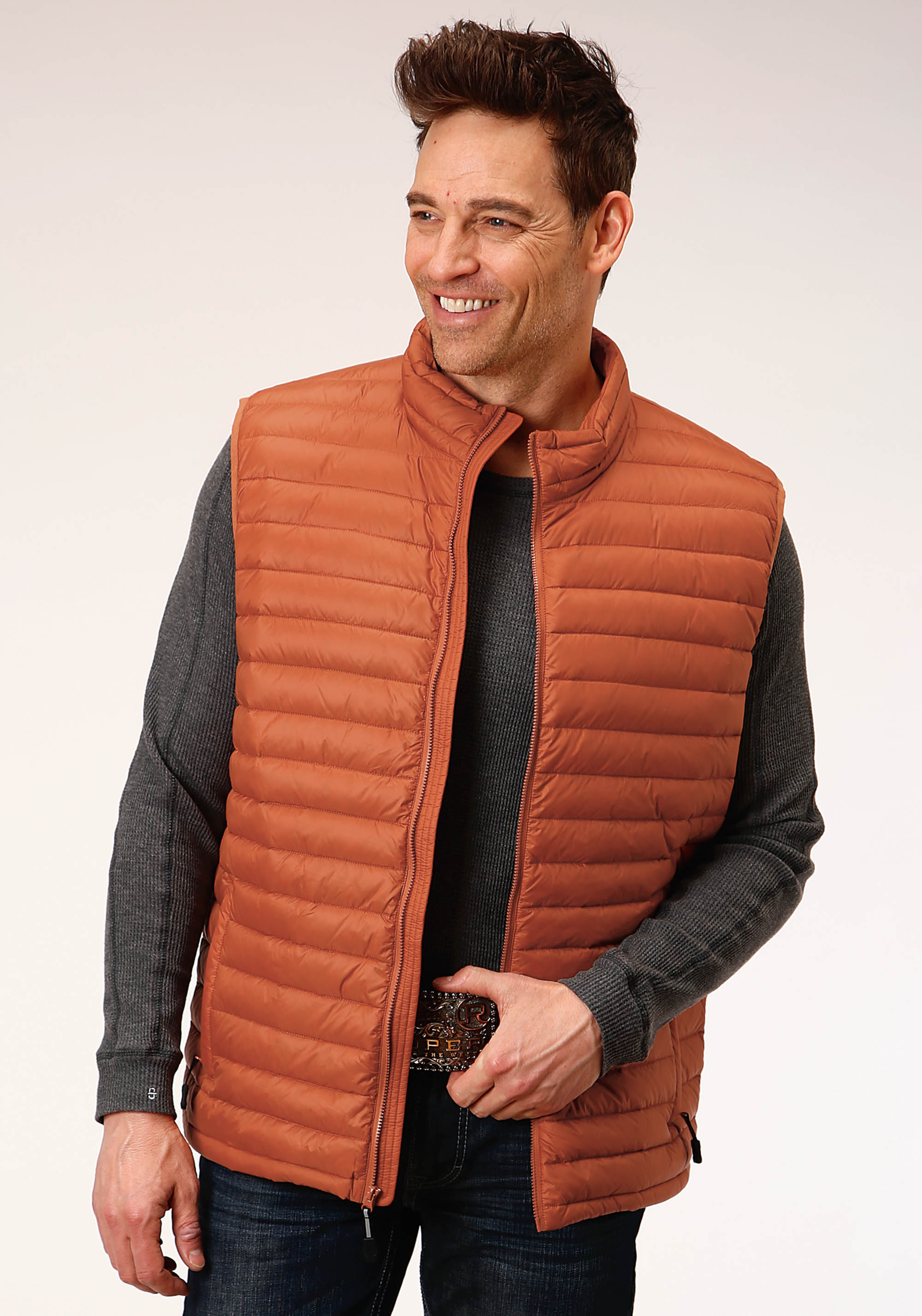 Roper Outerwear – Men’s Mens 1304 Down Proof Coated Vest – Rust