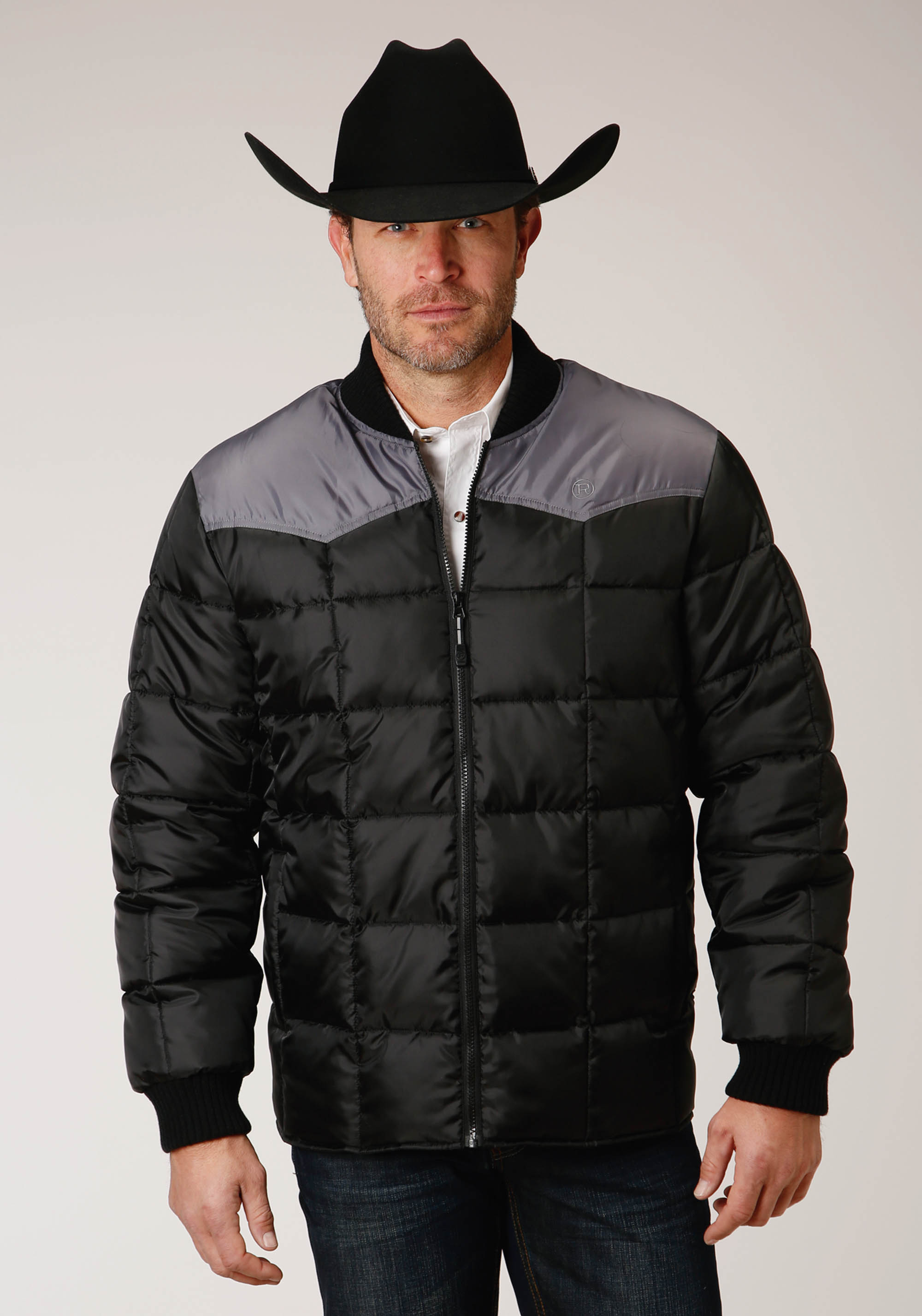 Roper Outerwear- Men’s Mens Black 1473 Quilted Poly W/poly Fill Jacket