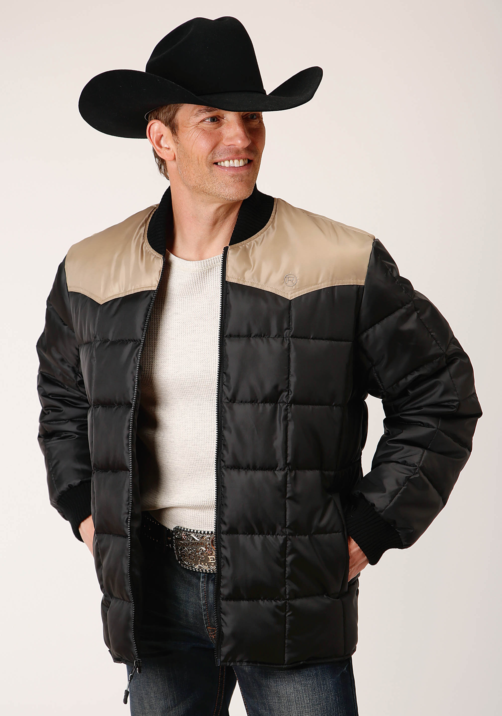 Opp Outerwear – Men’s Mens Black 1473 Quilted Poly-filled Jacket