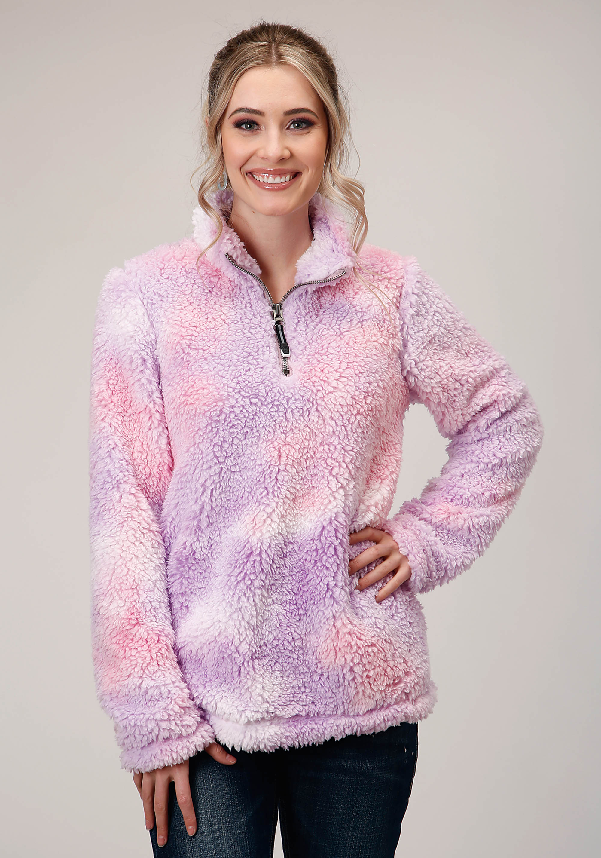 Roper Outerwear – Women’s Womens Purple 1353 Polar Fleece – Tie Dye