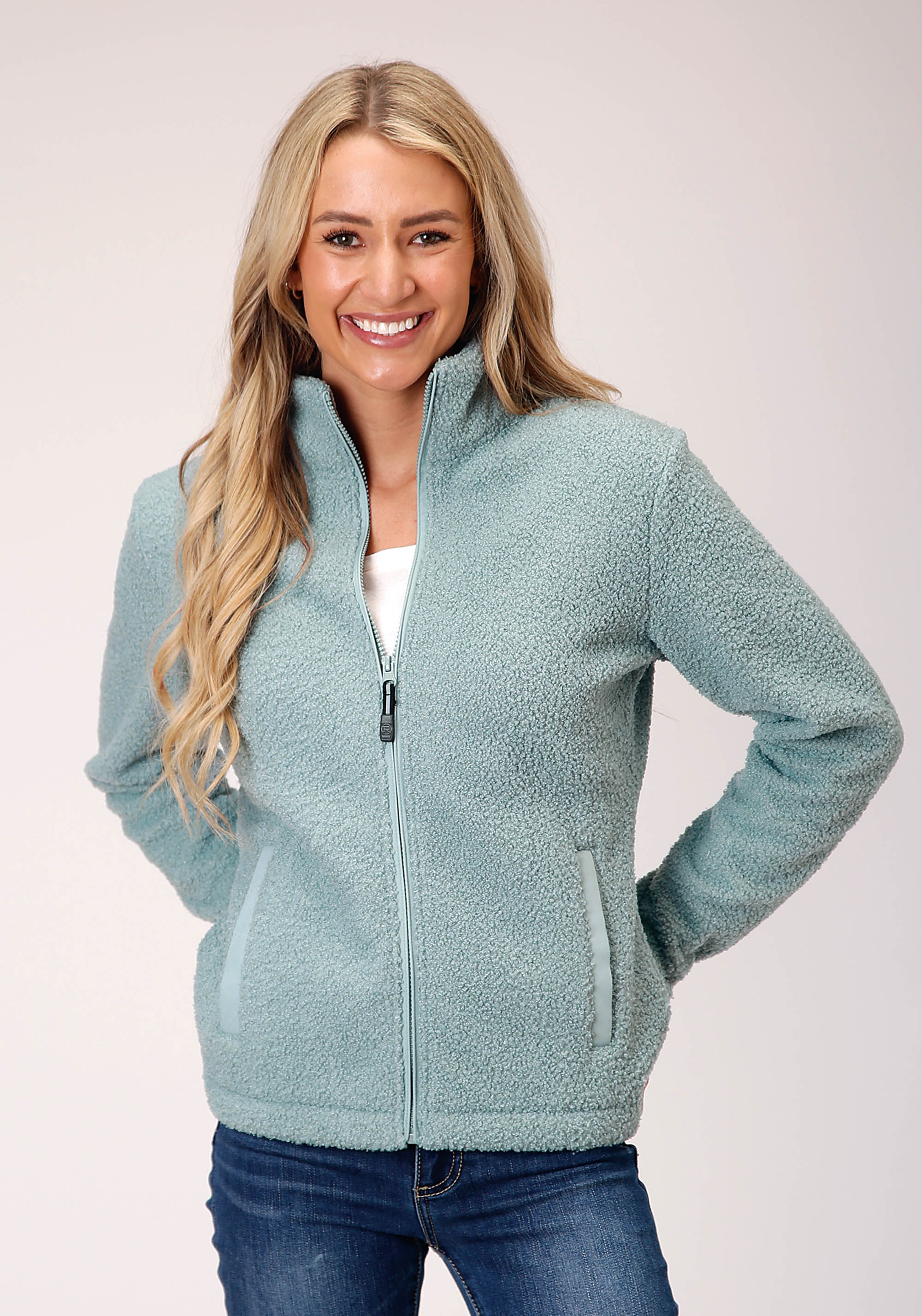 Roper Outerwear – Women’s Womens Mint 1349 Bonded Faux Lamb Fur Fleece Jckt