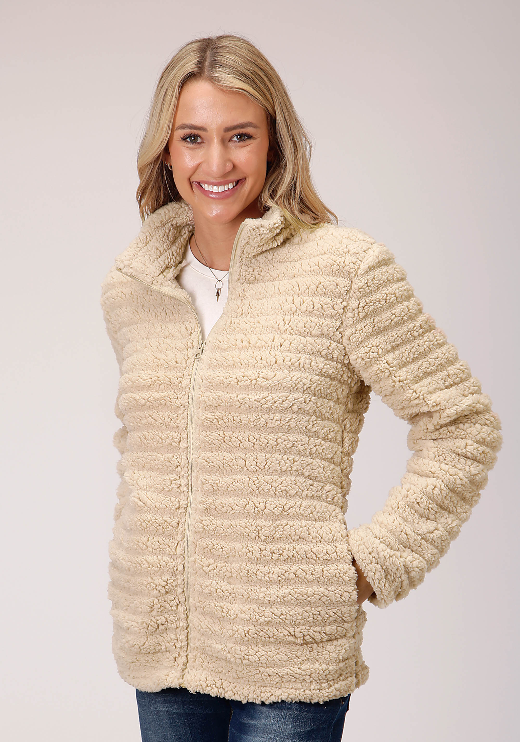 Roper Outerwear – Women’s Womens Cream 1354 Faux Mink Fleece Jacket