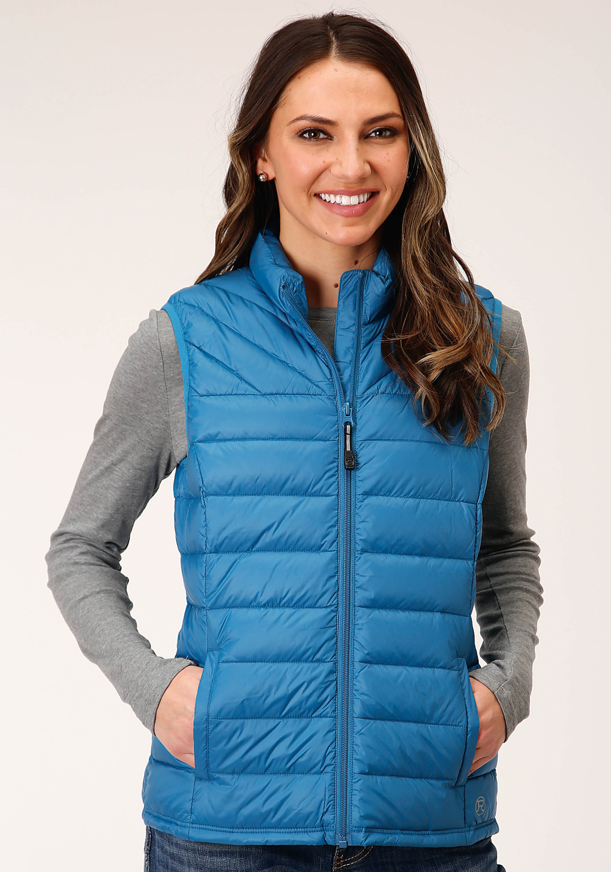 Roper Outerwear – Women’s Womens 1304 Cushable Down Filled Vest – Teal