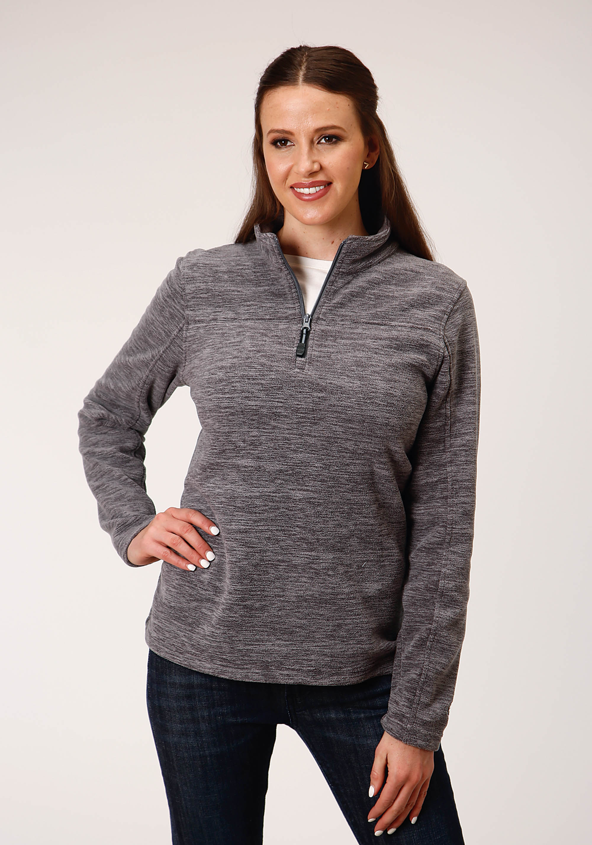 Roper Outerwear- Women’s Womens 00954 Melange Grey Micro Fleece