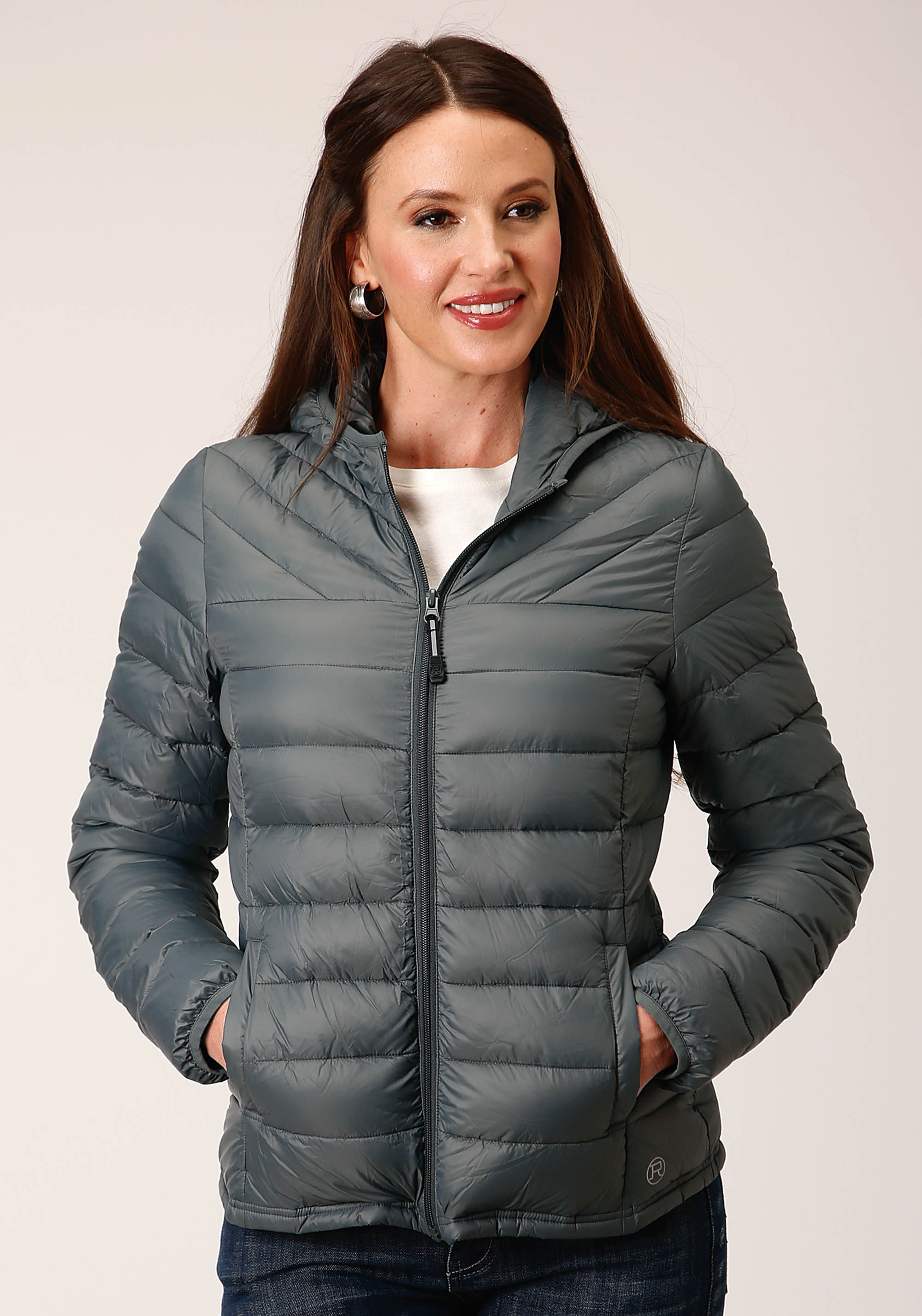 Roper Outerwear – Women’s Womens 1744 Slvr Sage Nylon Down Proof Coated