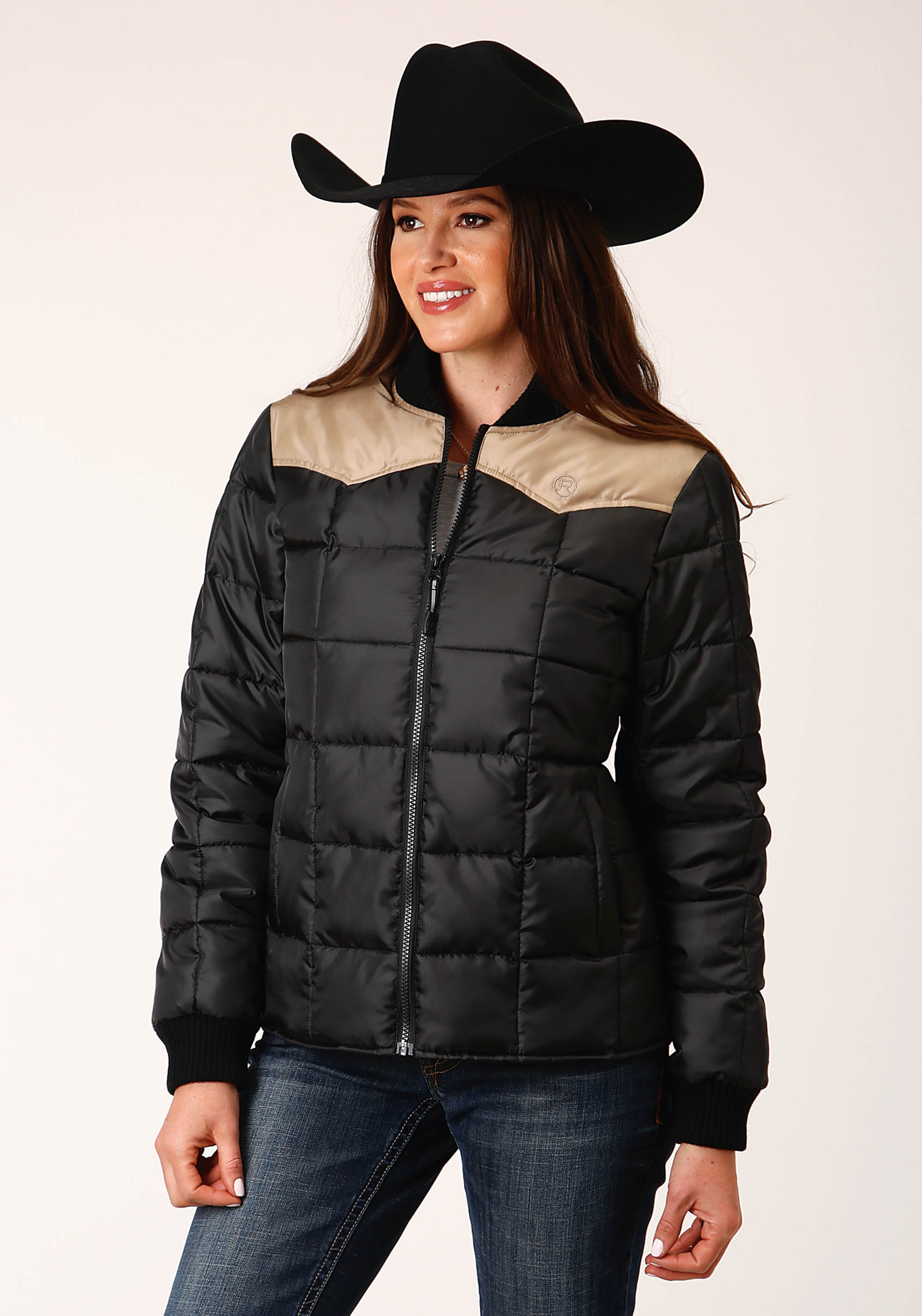 Opp Outerwear – Women’s Womens Black 1473 Quilted Poly-filled Jacket