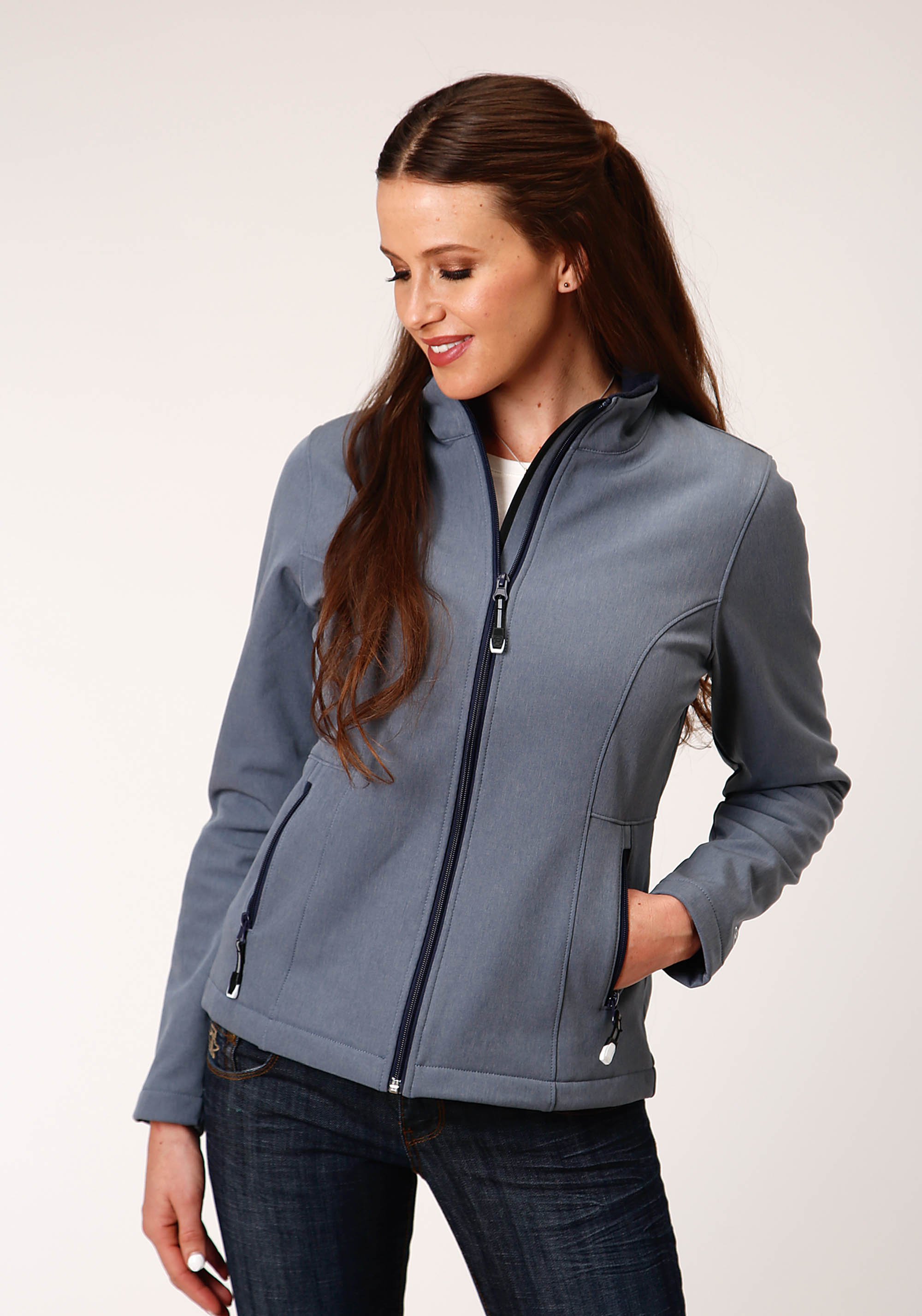 Roper Outerwear- Women’s Womens 00916 Heathered Blue Softshell Jacket