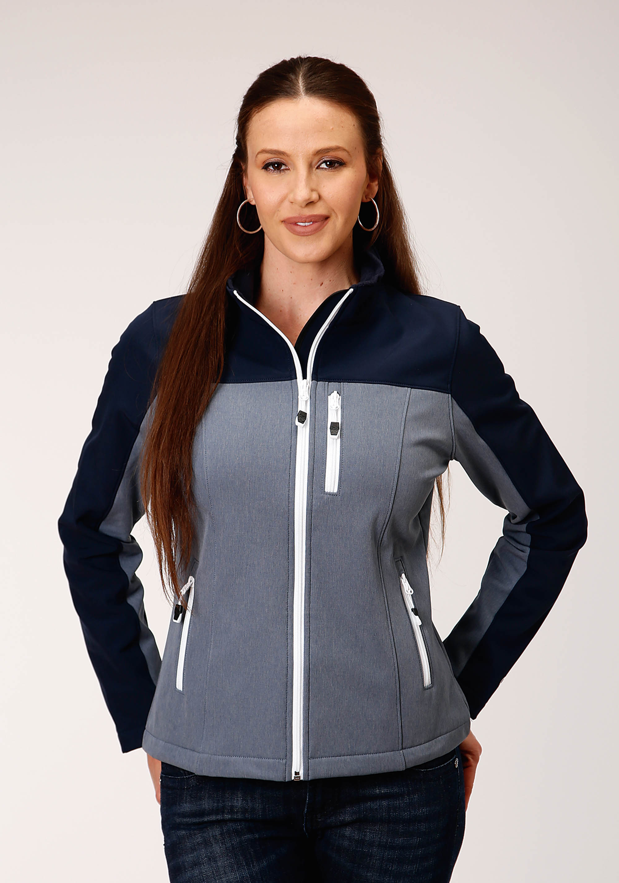 Roper Outerwear- Women’s Womens Blue 00916 Pieced Navy Softshell Jacket