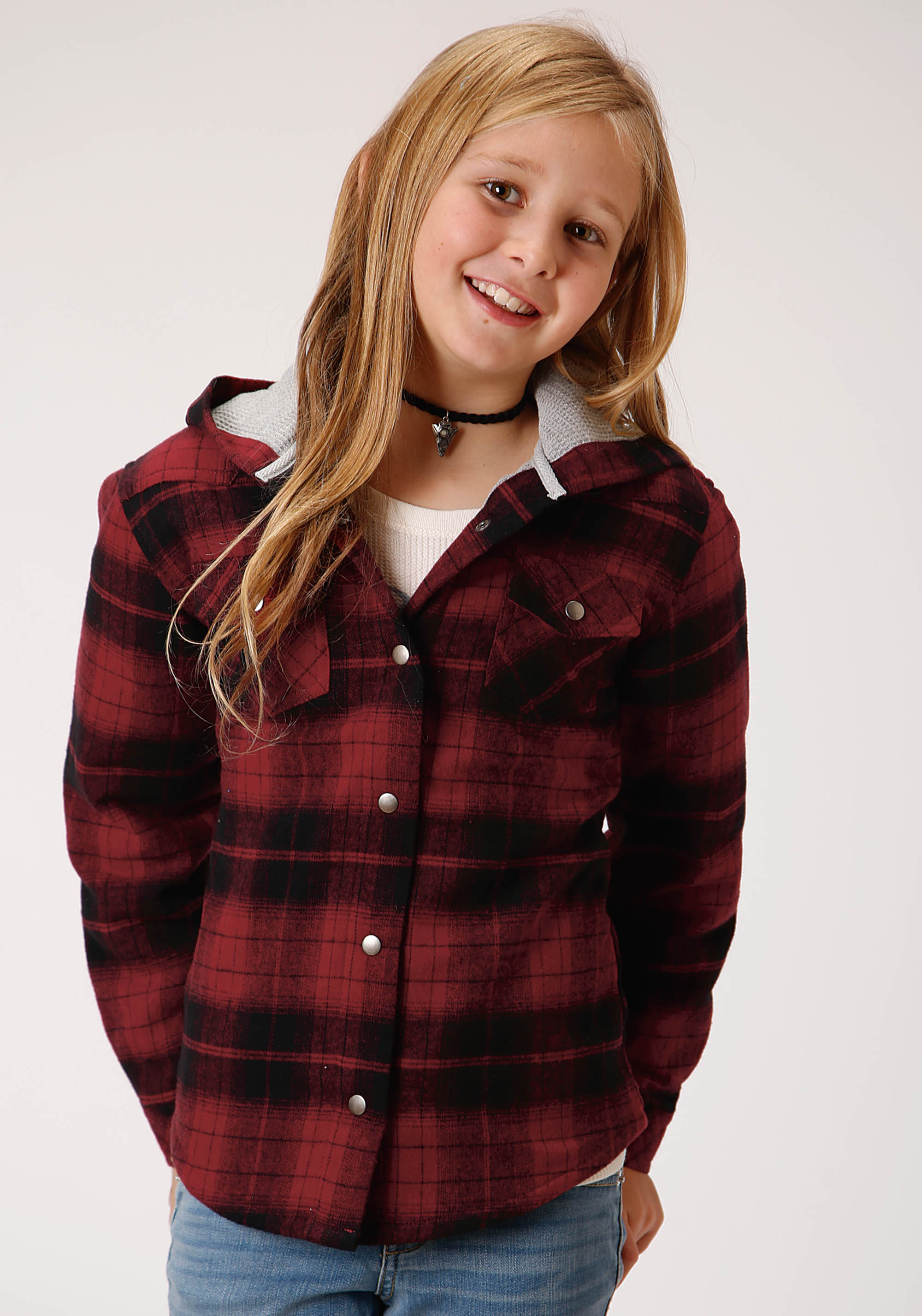 Girls Red 00295 Cranberry Plaid