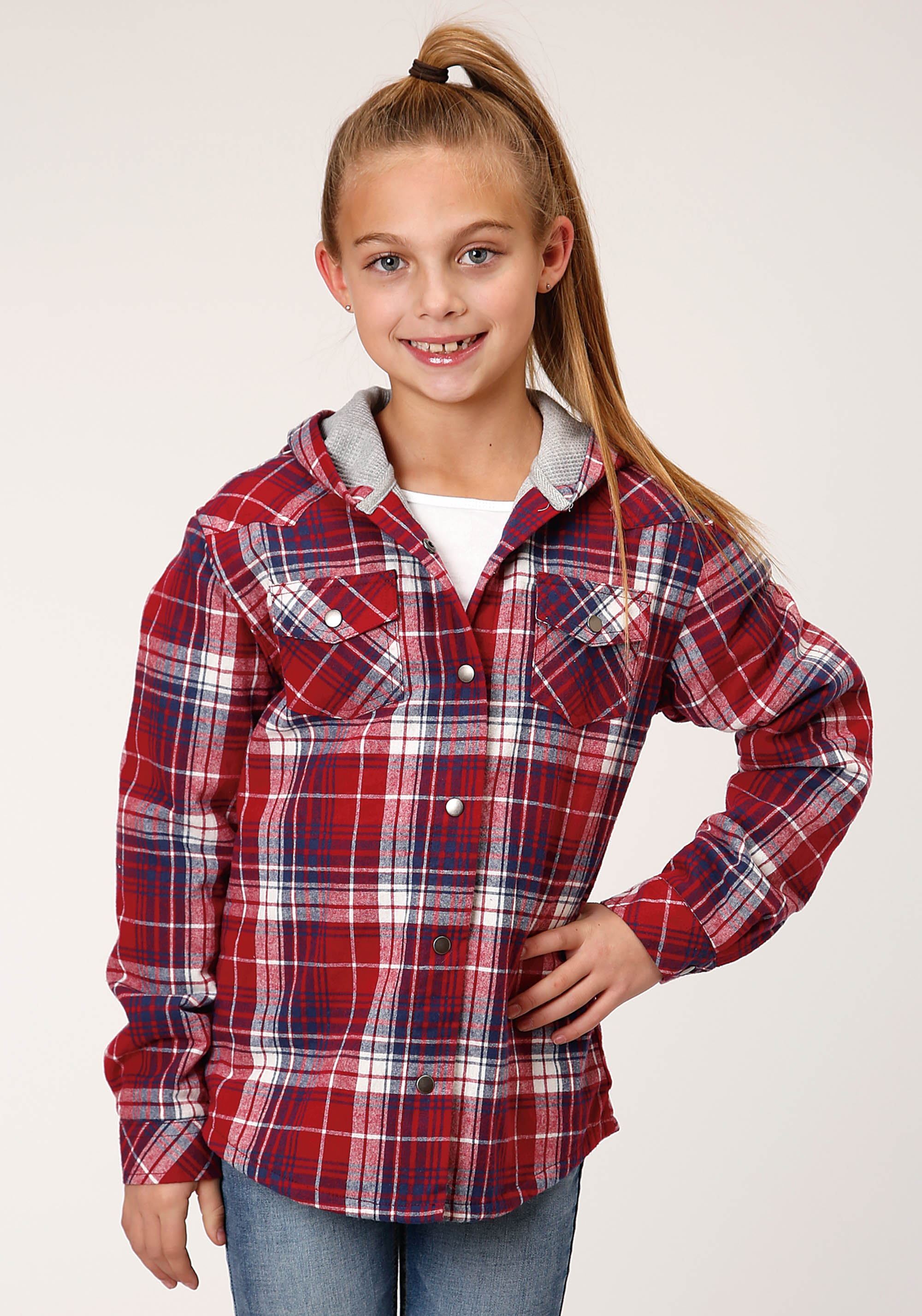 Girls Wine 1318 Thermal Lined Flannel Shirt Jckt