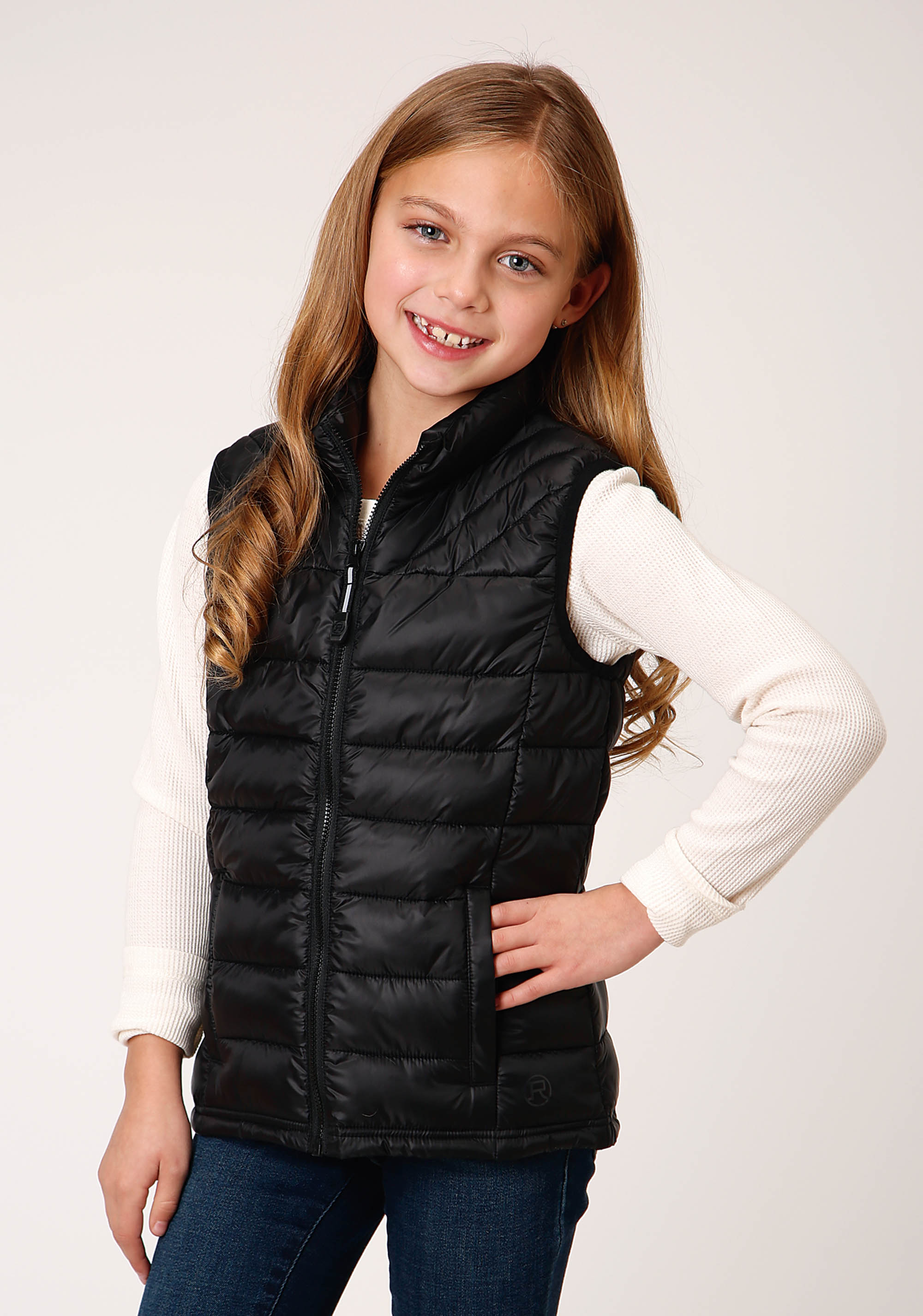 Roper Outerwear- Girl’s Girls 00763 Parachute Black Vest