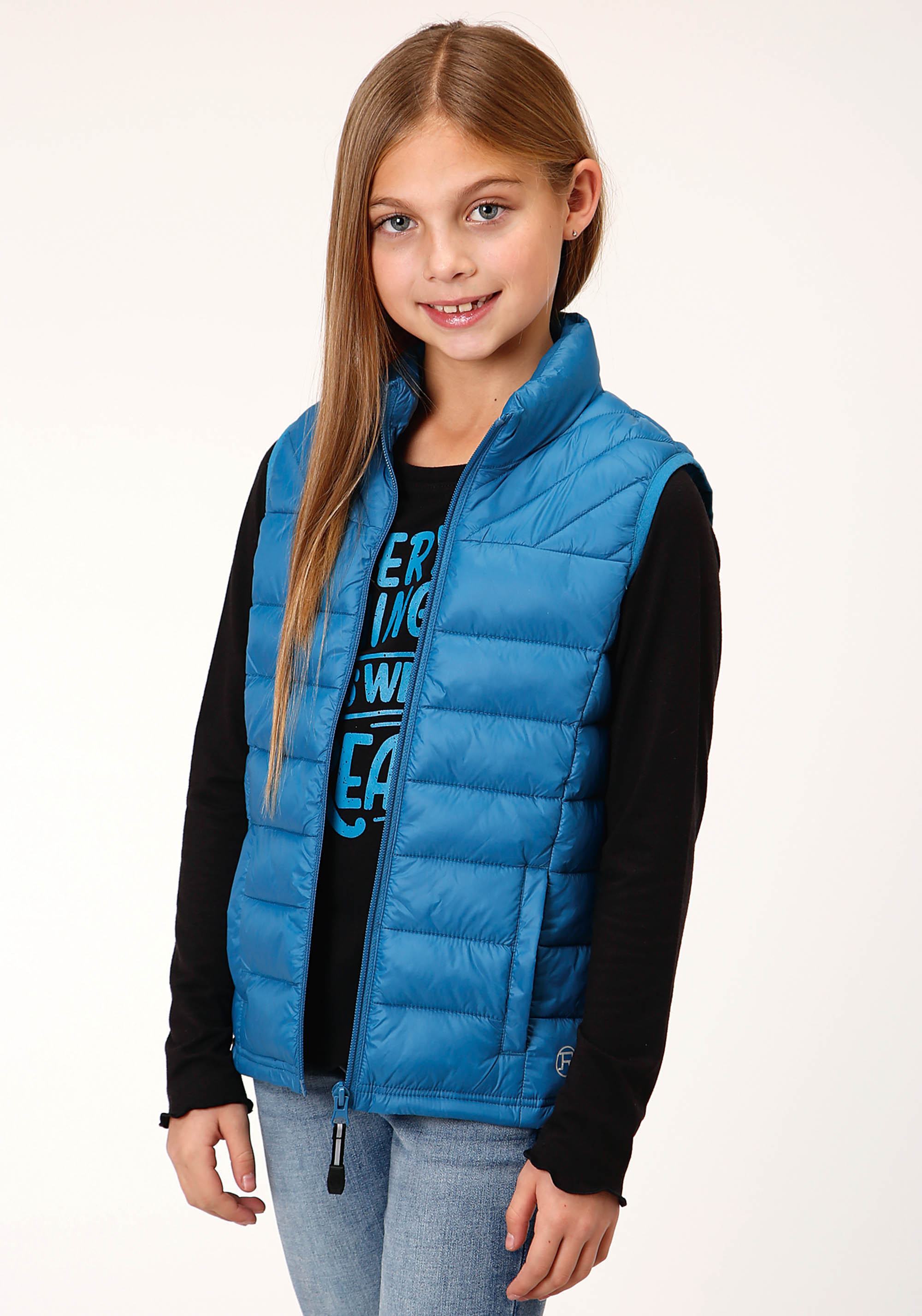 Roper Outerwear – Girl’s Girls 1304 Crushable Poly Filled Vest – Teal