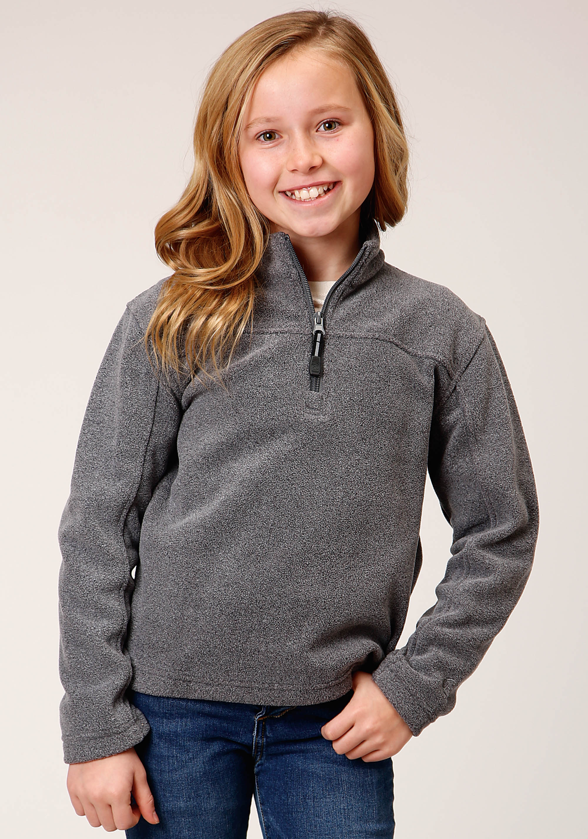 Roper Outerwear – Girl’s Girls Grey 1331 Heathered Charcoal Micro Fleece