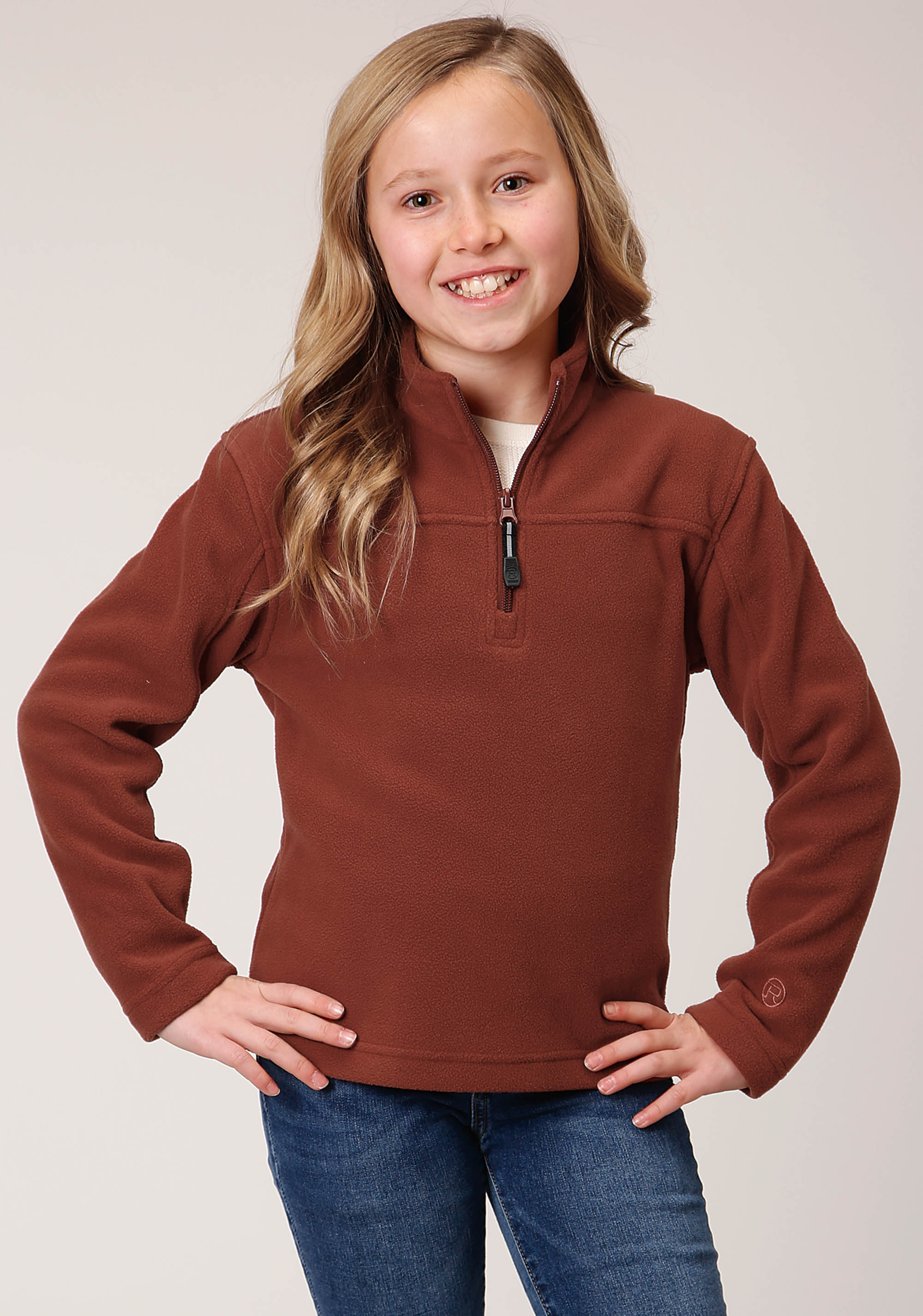 Roper Outerwear – Girl’s Girls 1331 Sienna (rust) Micro Fleece