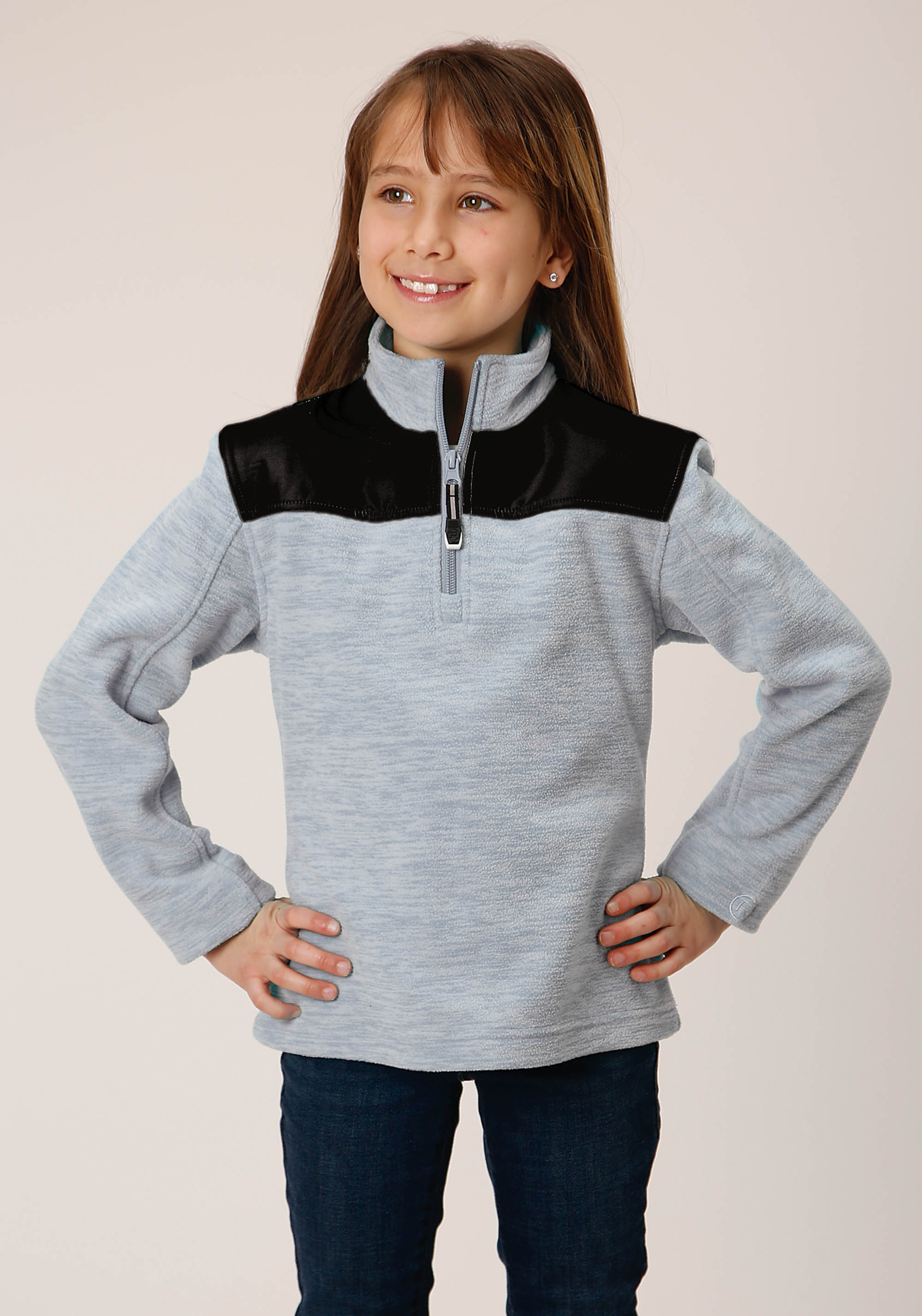 Roper Outerwear – Girls Girls 1739 Hthr Grey Micro Fleece