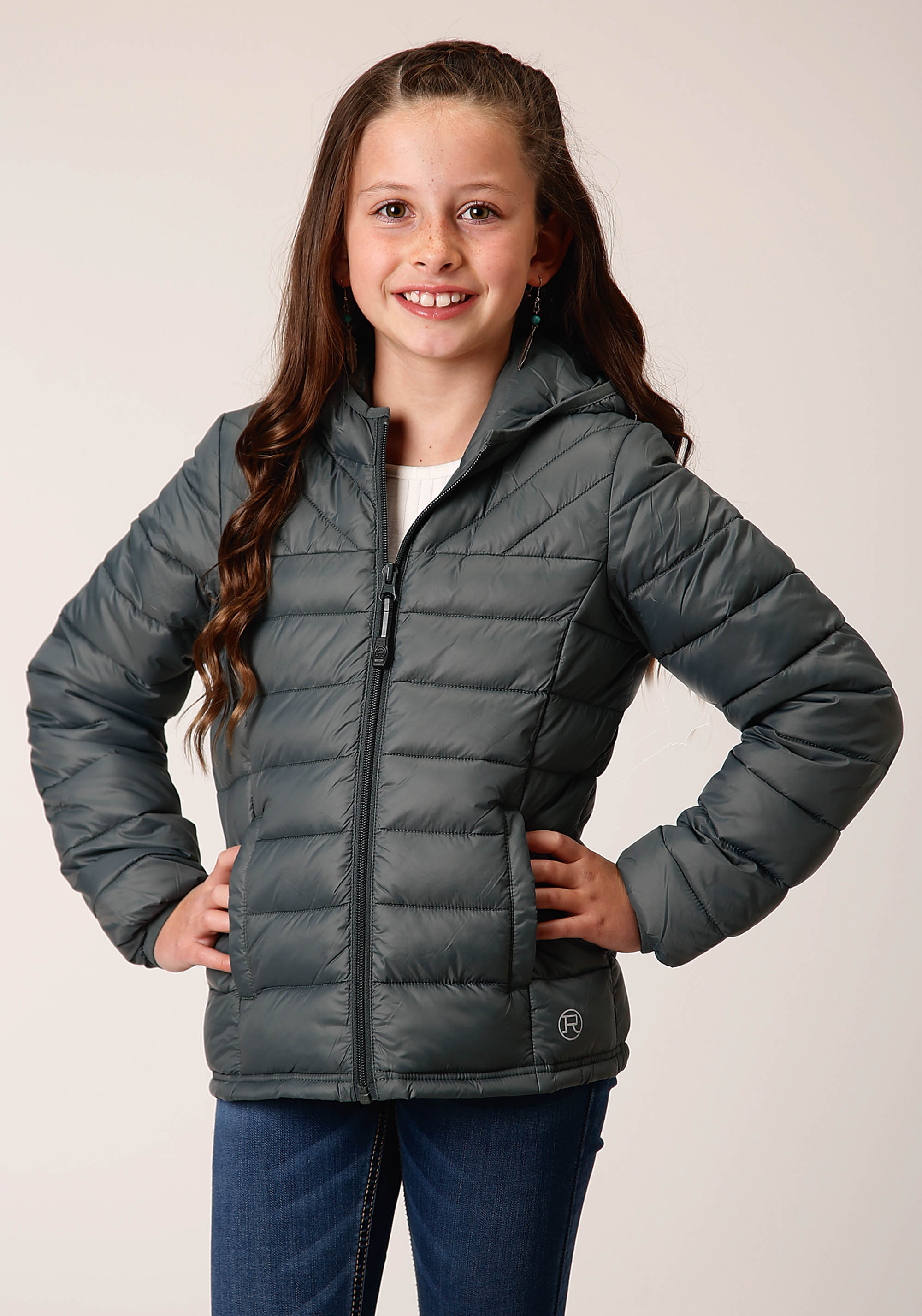 Roper Outerwear – Girls Girls 1744 Slvr Sage Nylon Parachute Jacket