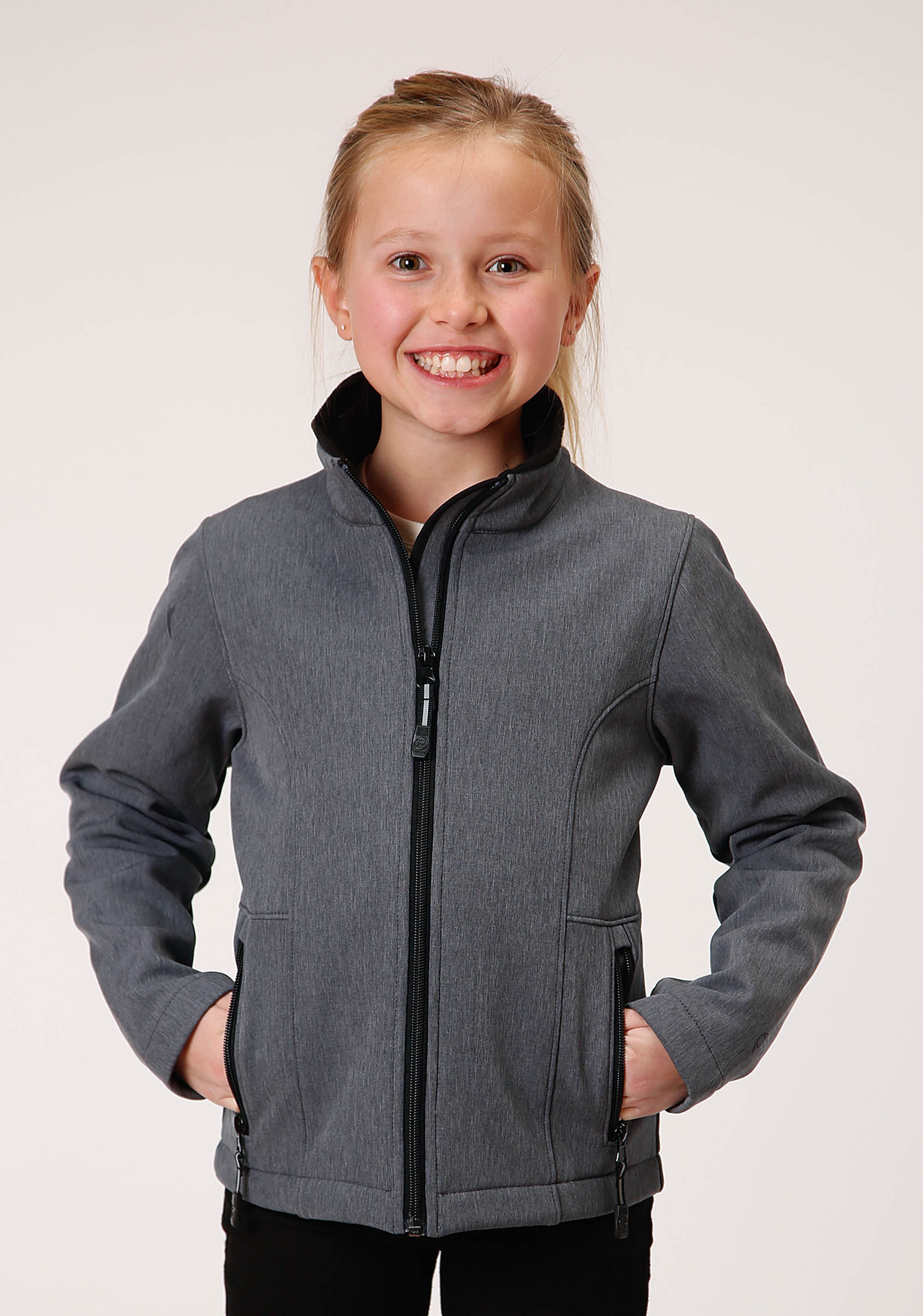 Roper Outerwear- Girl’s Girls 00916 Heathered Grey Softshell Jacket