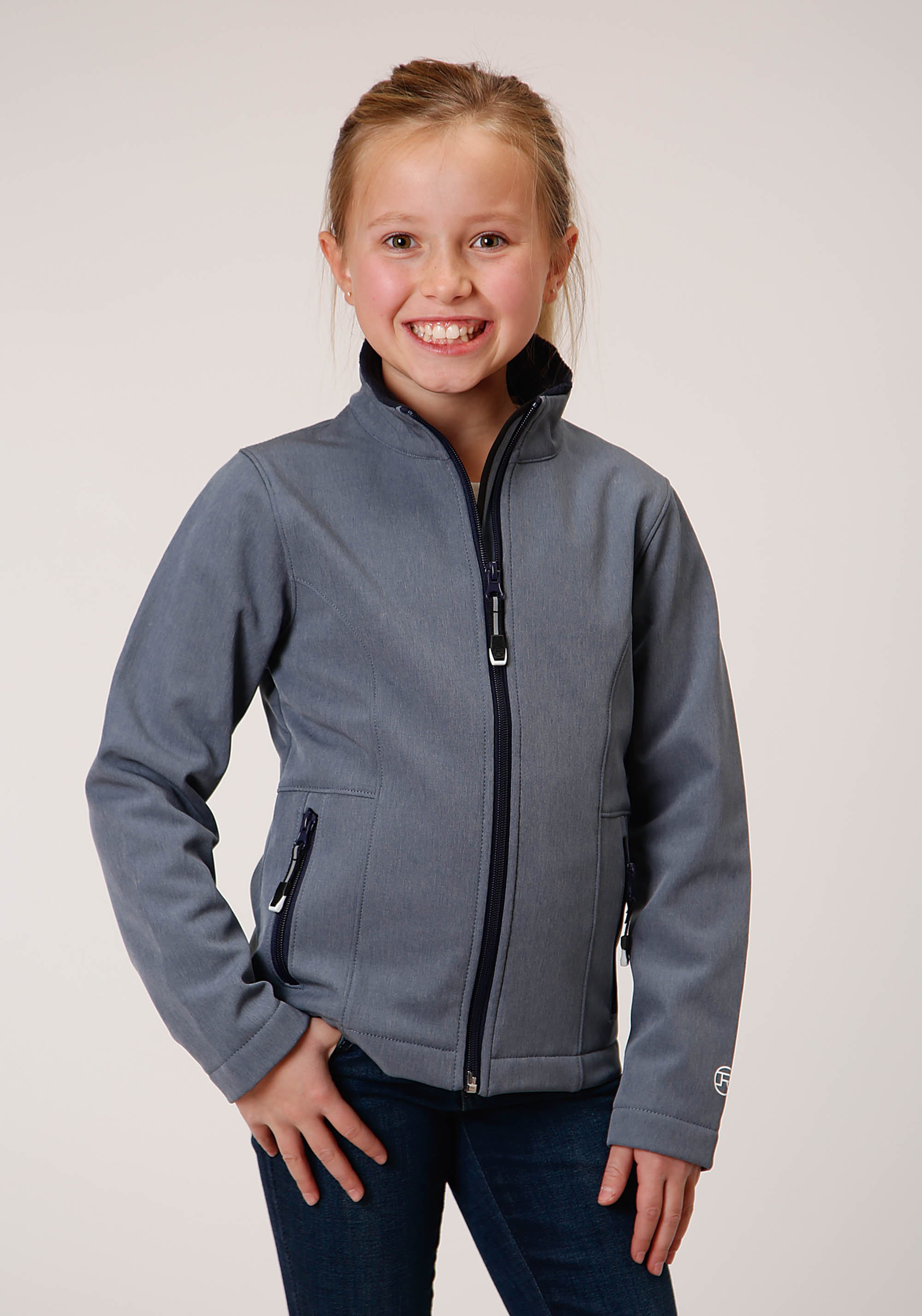 Roper Outerwear- Girl’s Girls 00916 Heathered Blue Softshell Jacket