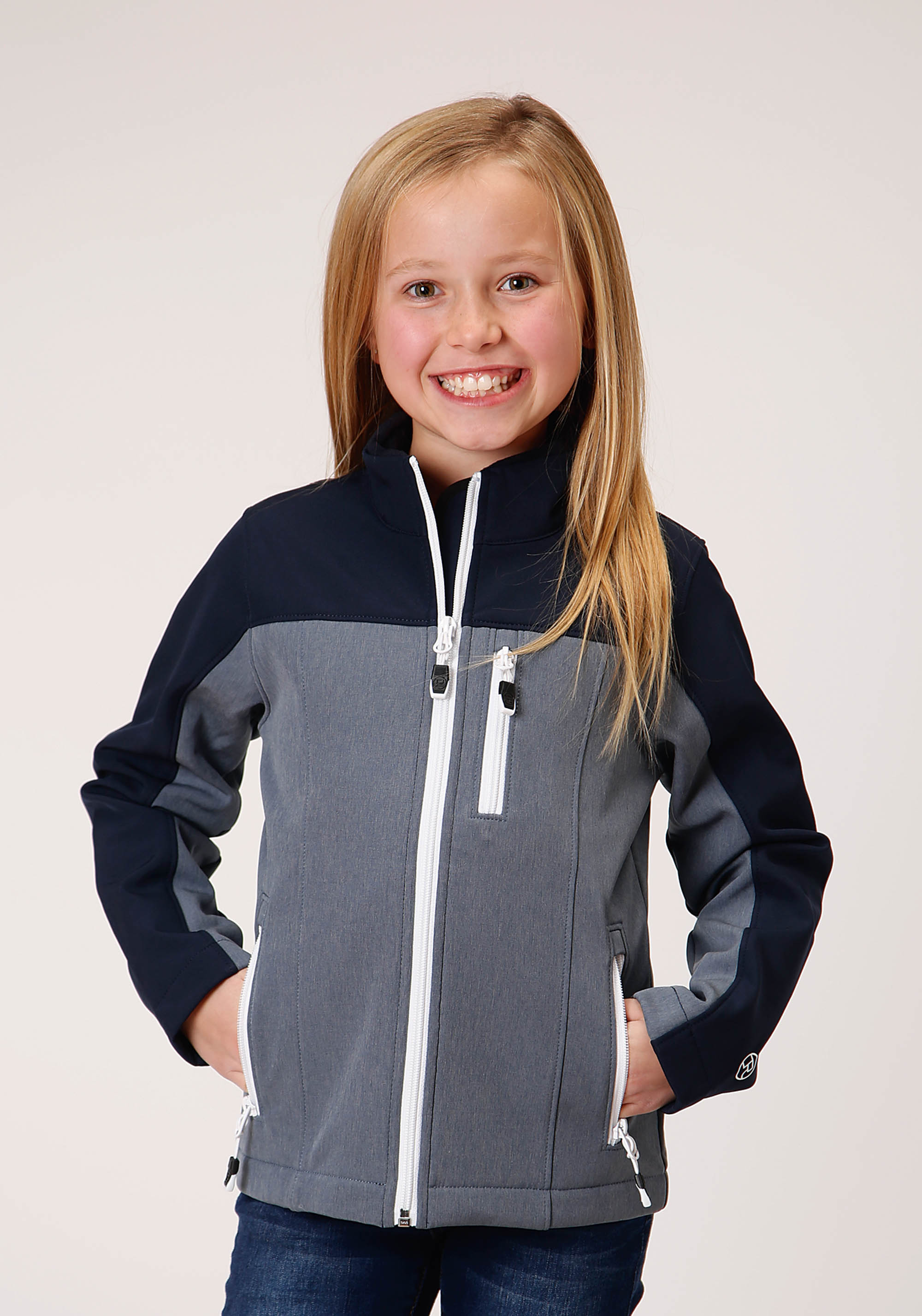 Roper Outerwear- Girl’s Girls Blue 00916 Pieced Navy Softshell Jacket