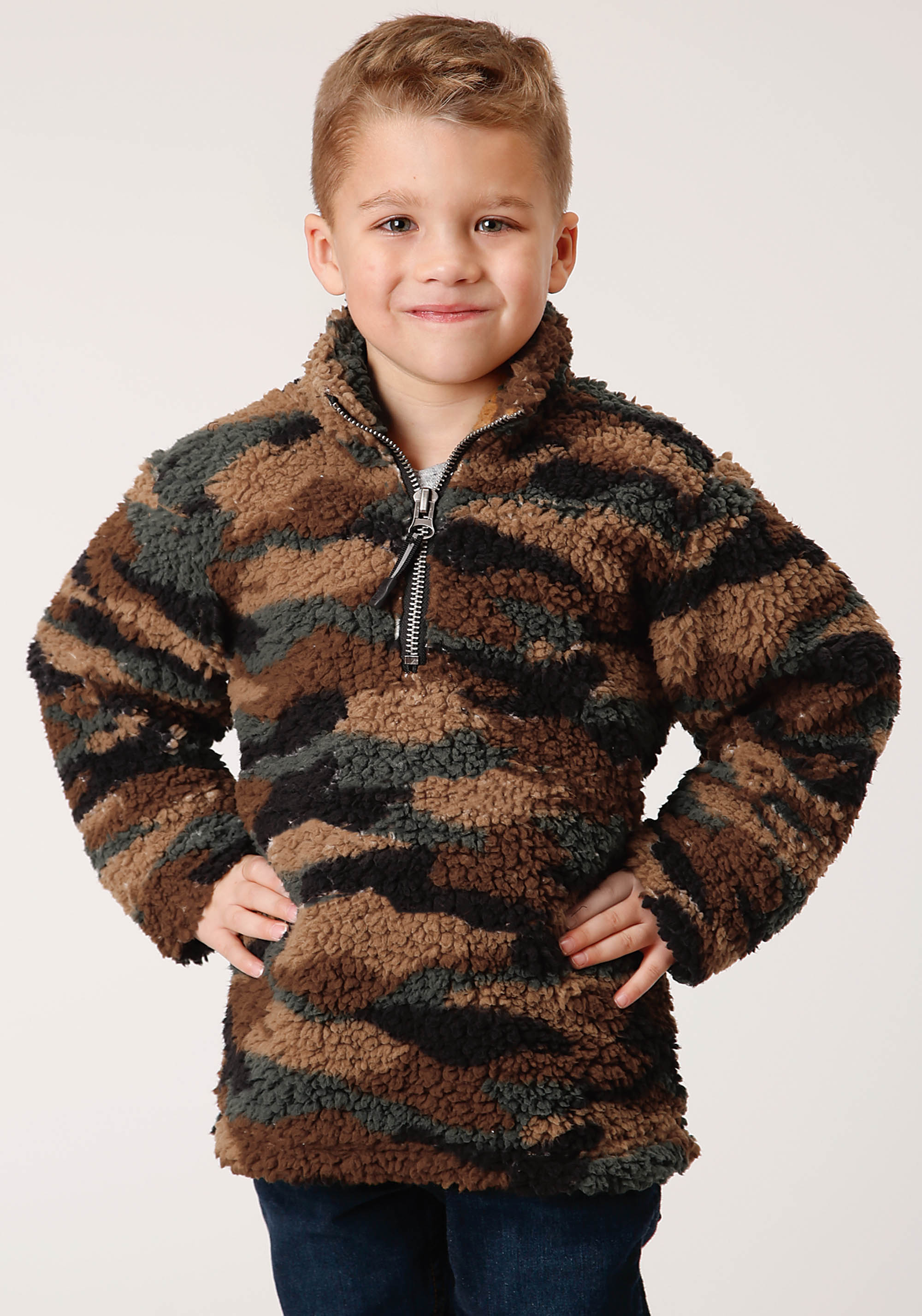 Roper Outerwear – Boy’s Boys Brown 1352 Camo Print Polar Fleece