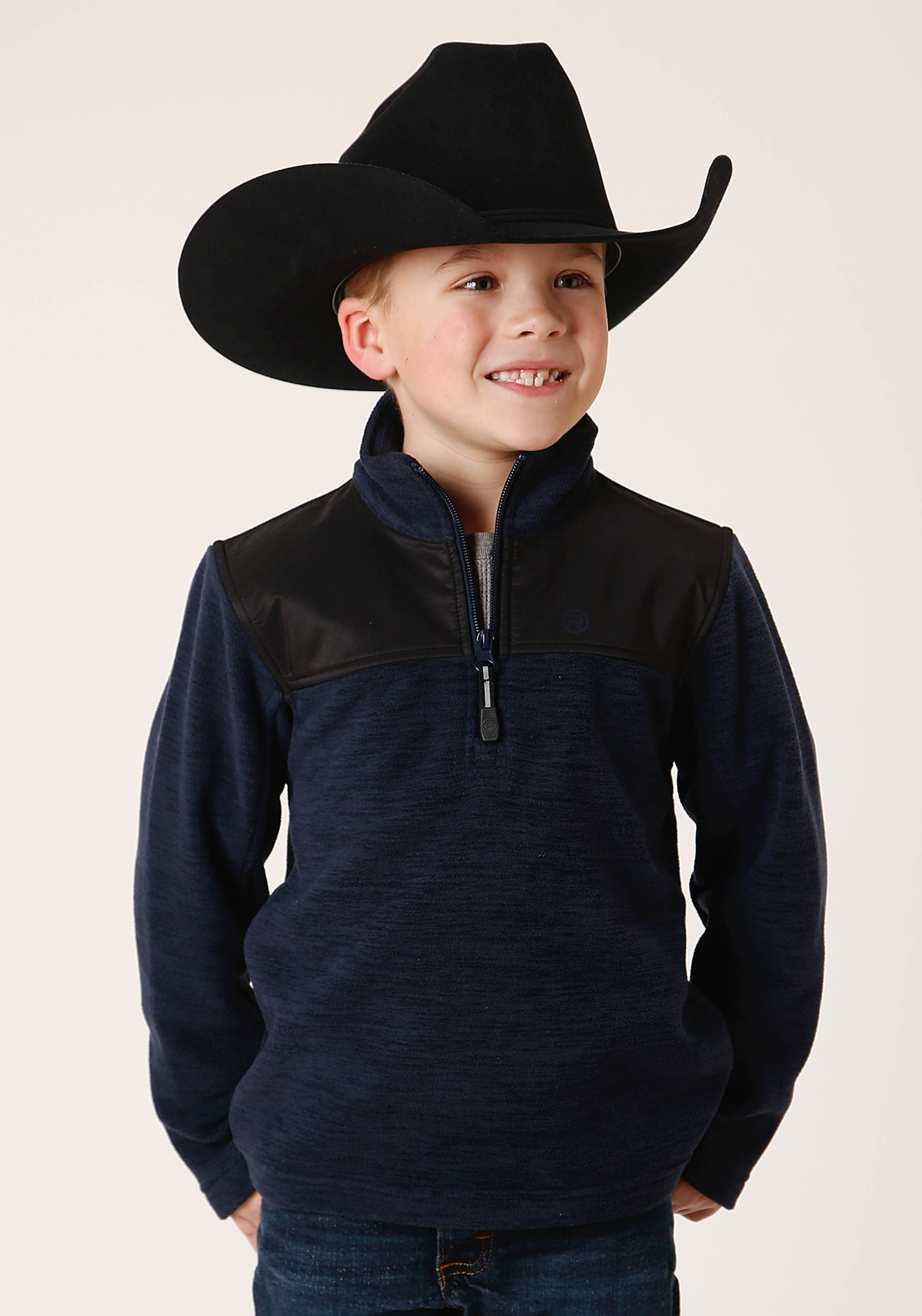 Roper Outerwear – Boy’s Boys Blue 1738 Hthr Navy Micro Fleece