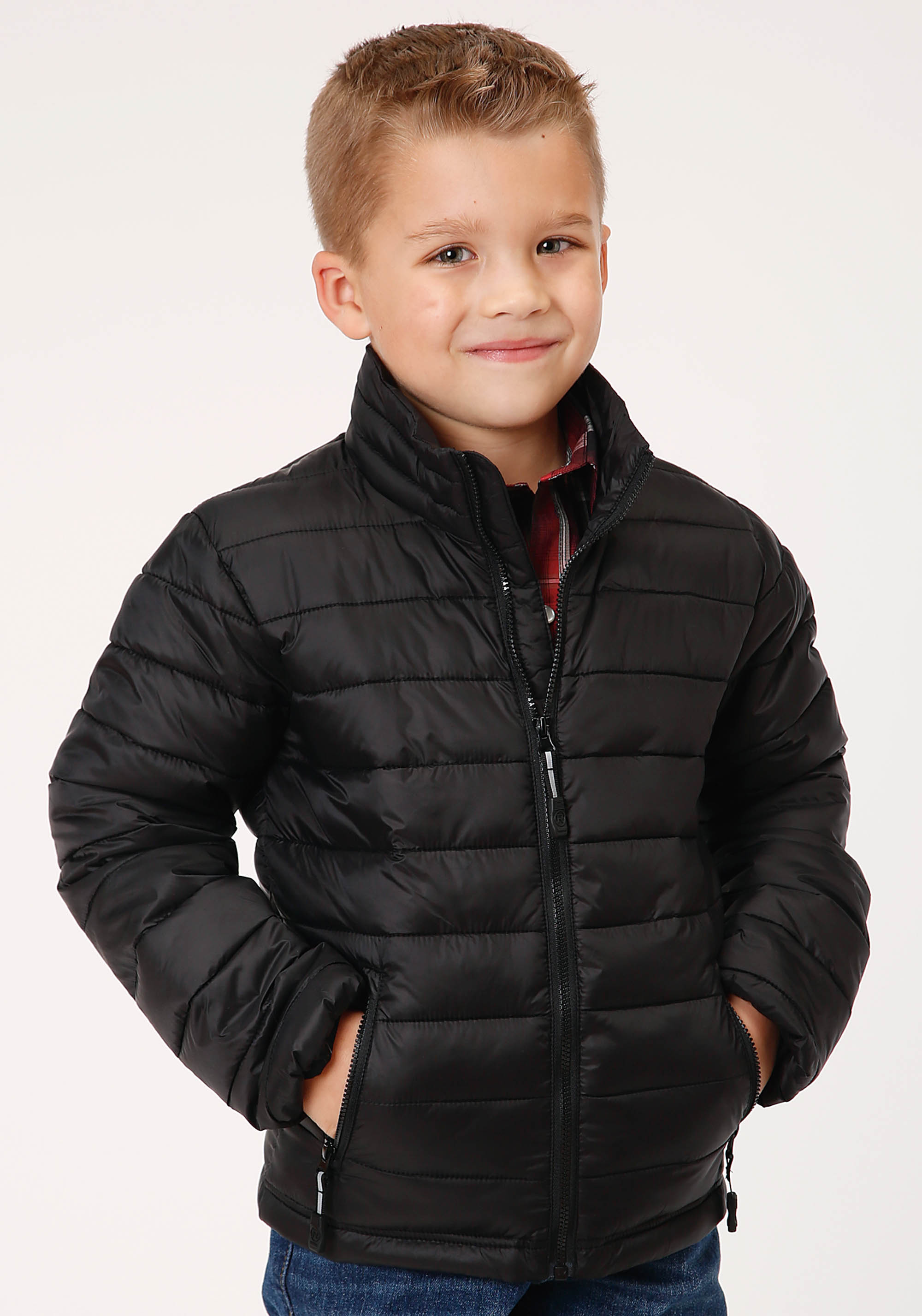 Roper Outerwear – Boy’s Boys Black 1304 Crushable Poly Filled Jckt – Bl