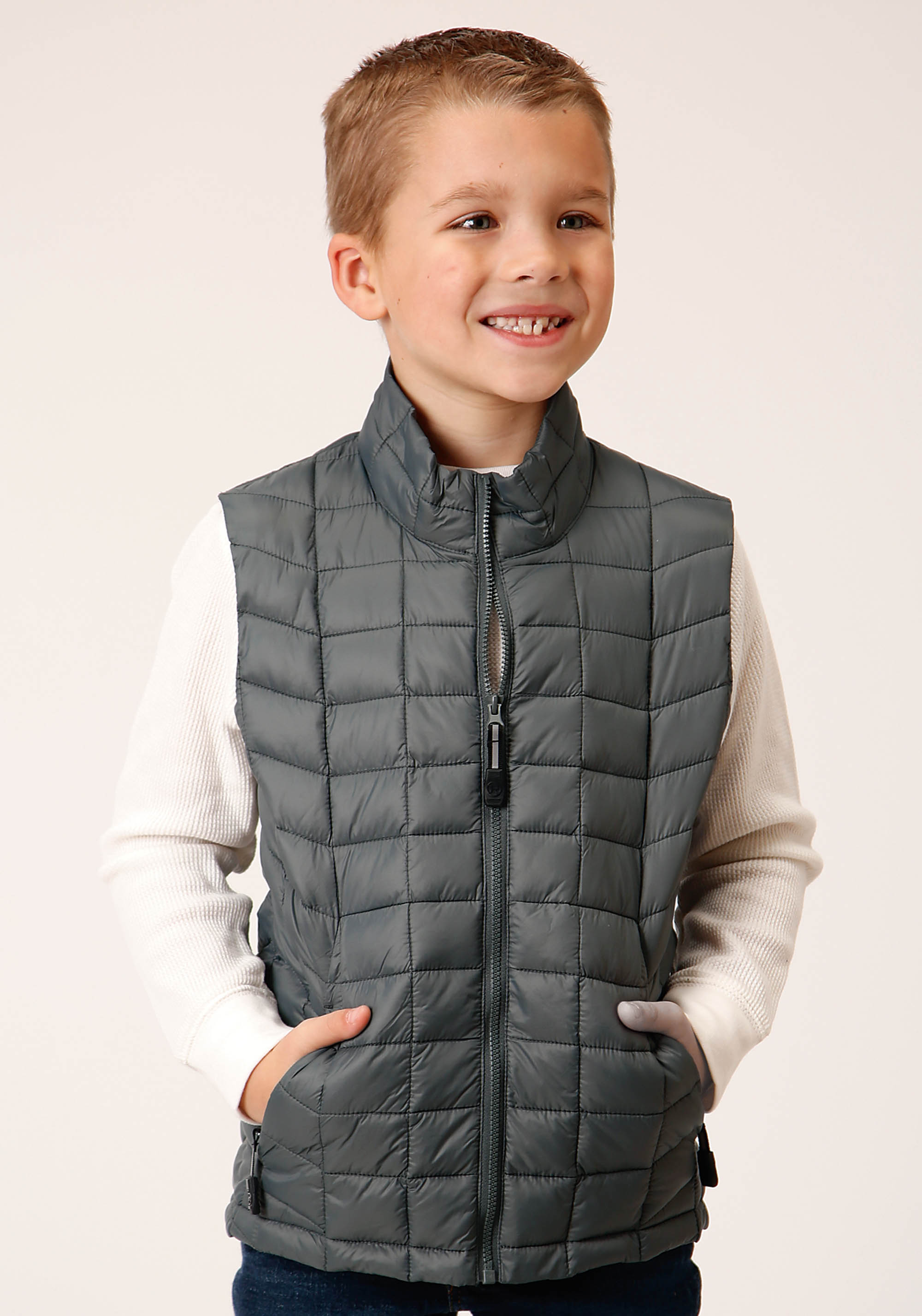 Roper Outerwear – Boy’s Boys 1744 Slvr Sage Nylon Parachute Vest