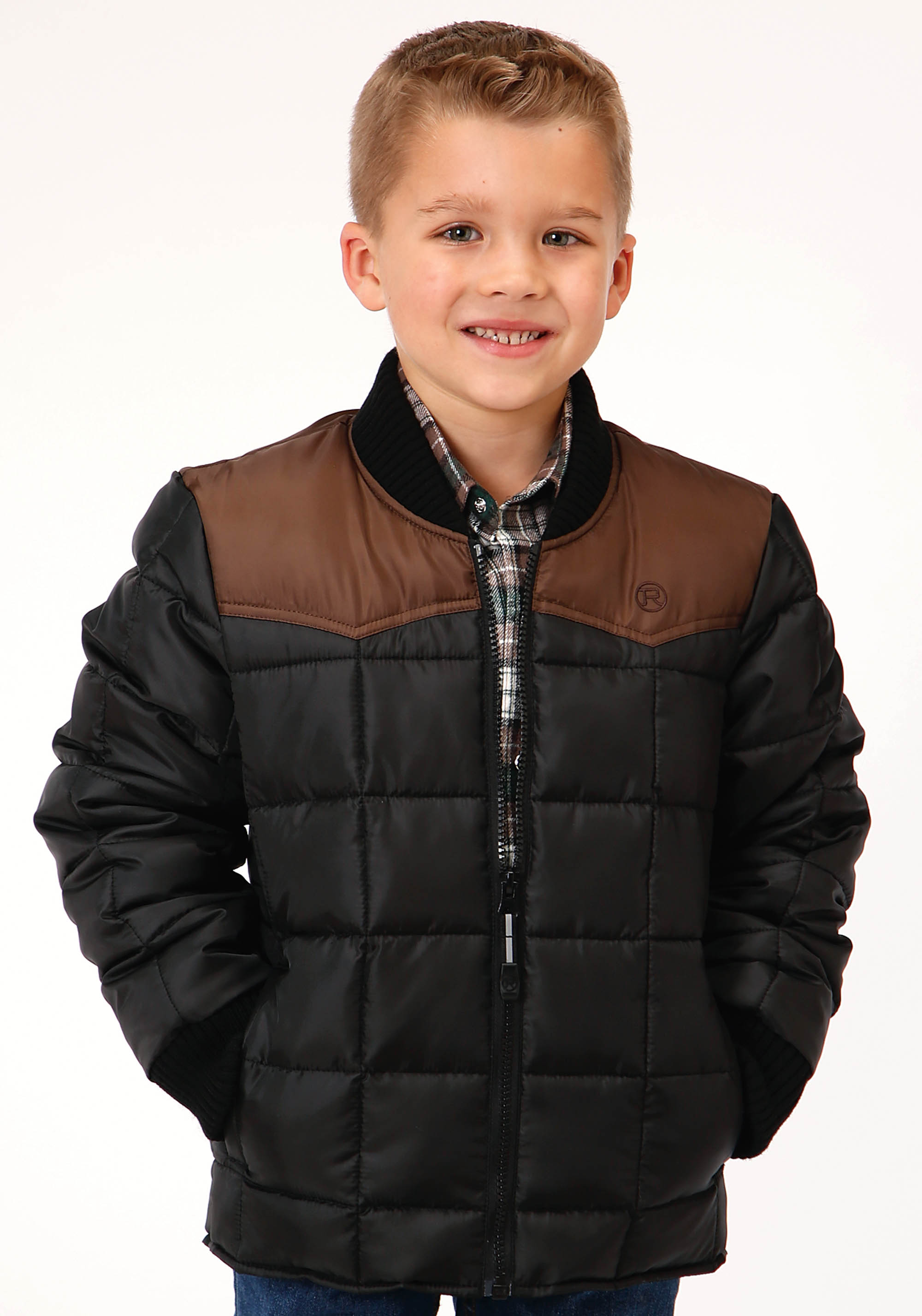 Roper Outerwear – Boy’s Boys Black 1473 Quilted Poly-filled Jacket