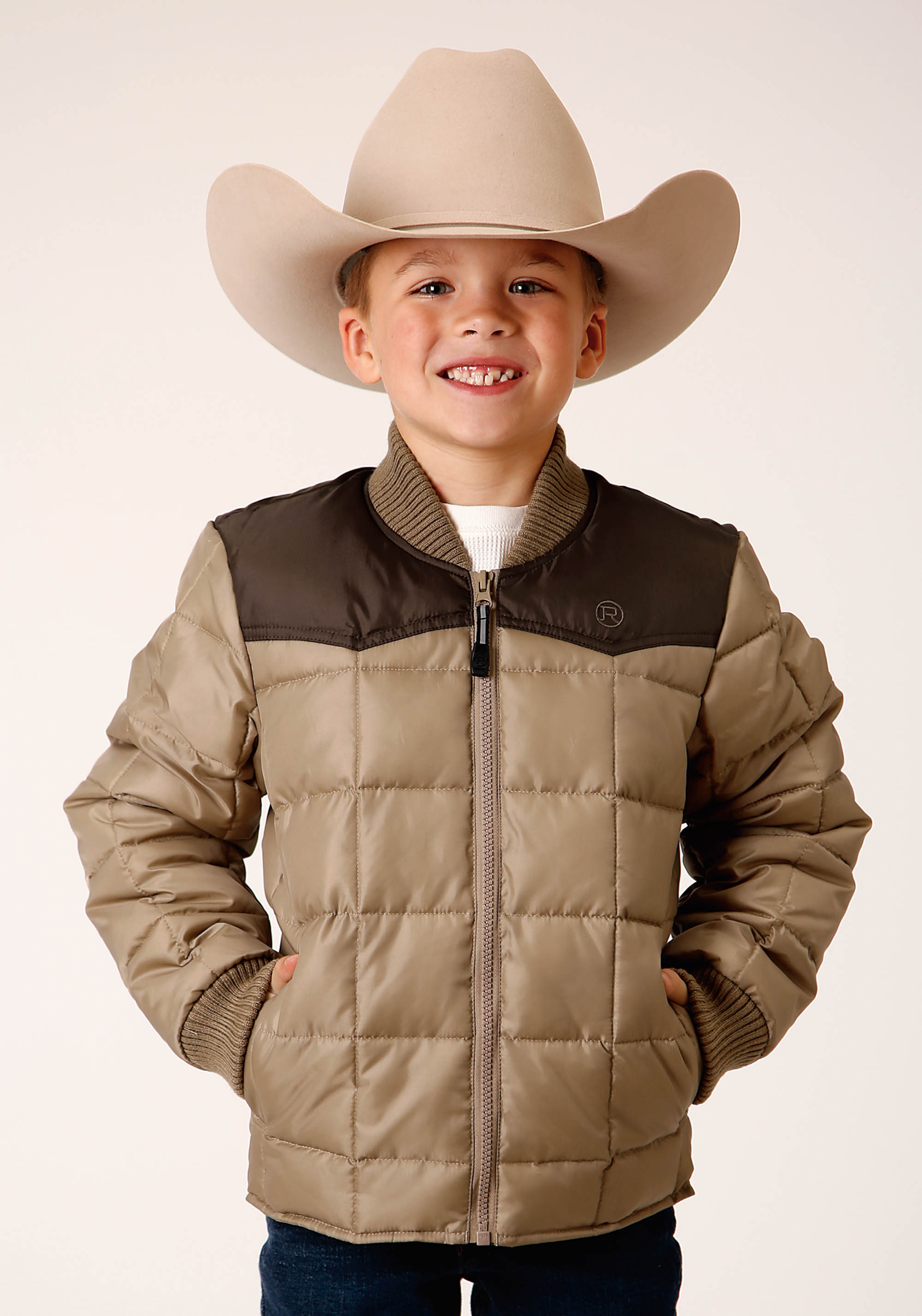 Opp Outerwear – Boy’s Boys Khaki 1473 Quilted Poly-filled Jacket