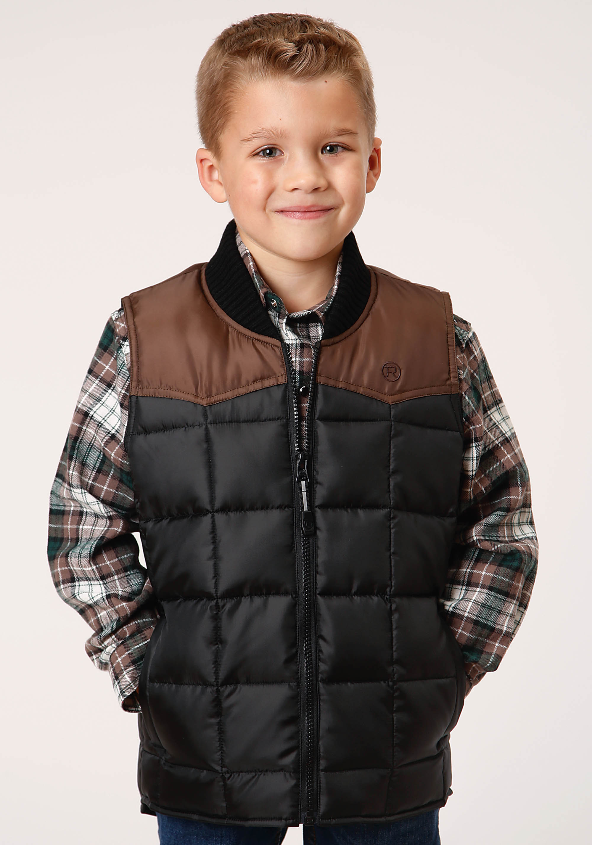 Roper Outerwear – Boy’s Boys Black 1473 Quilted Poly-filled Vest