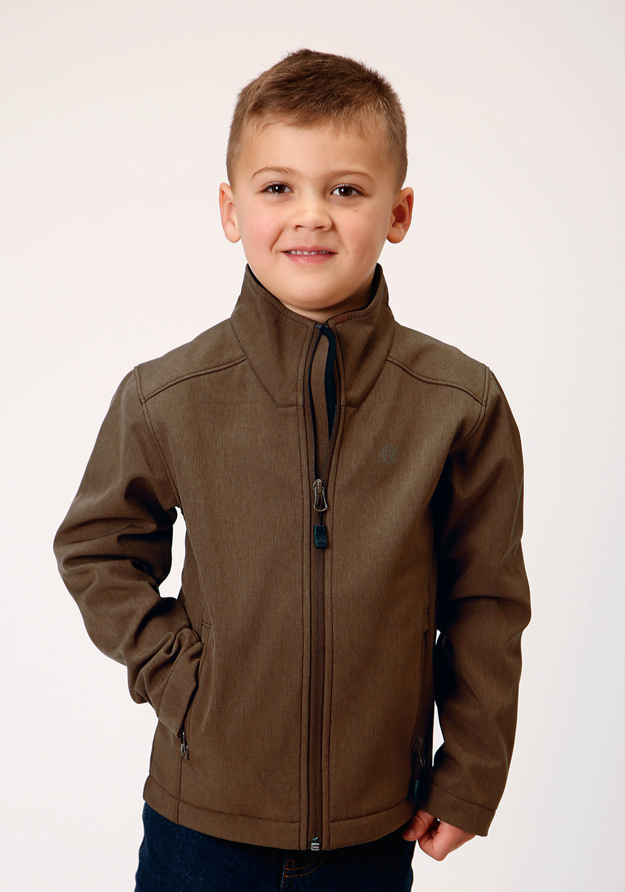 Roper Outerwear – Boy’s Boys Brown 1642 Heather Mocha Soft Shell Jacket