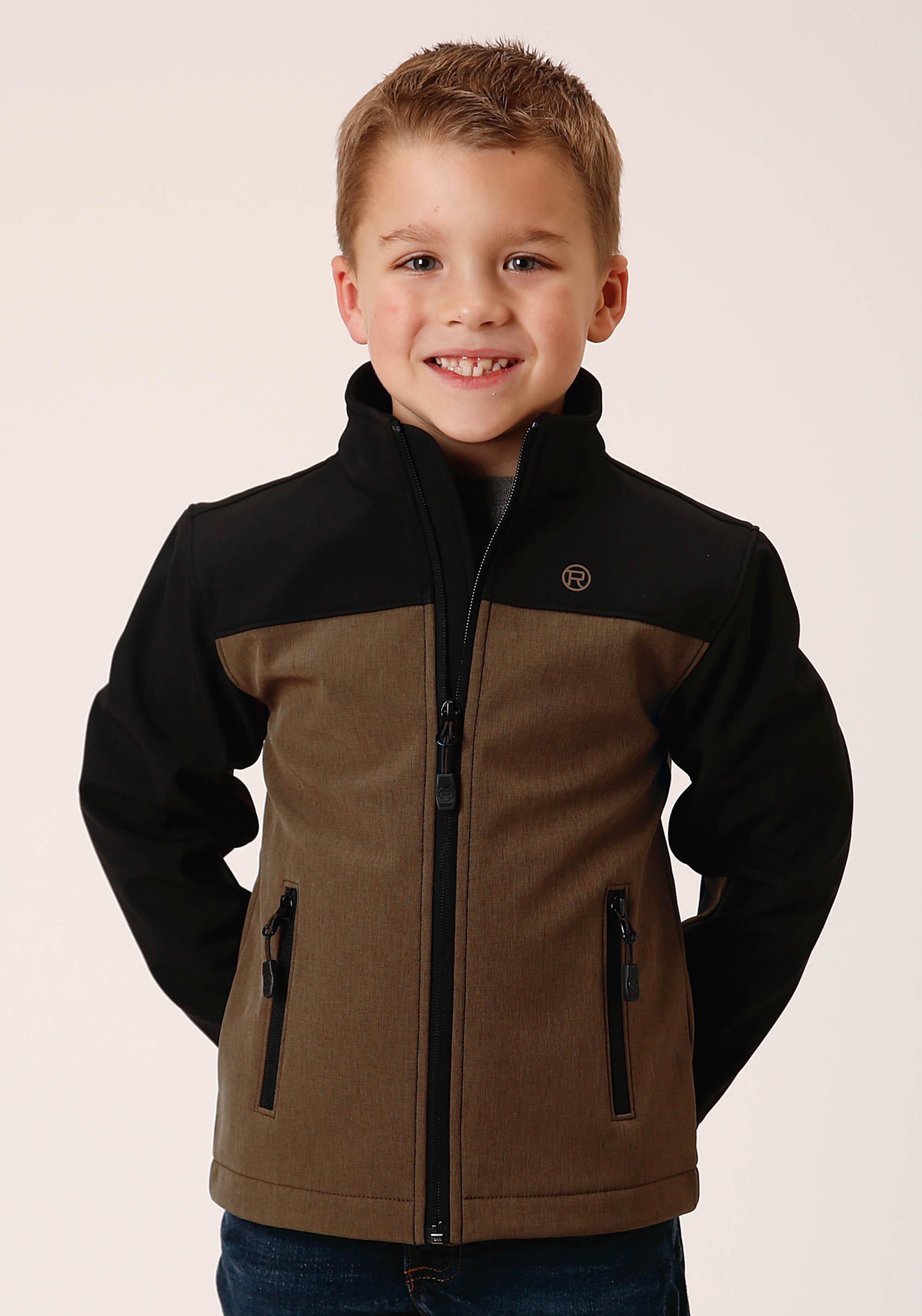 Roper Outerwear – Boy’s Boys Brown 1642 Br/bl Combo Soft Shell Jacket