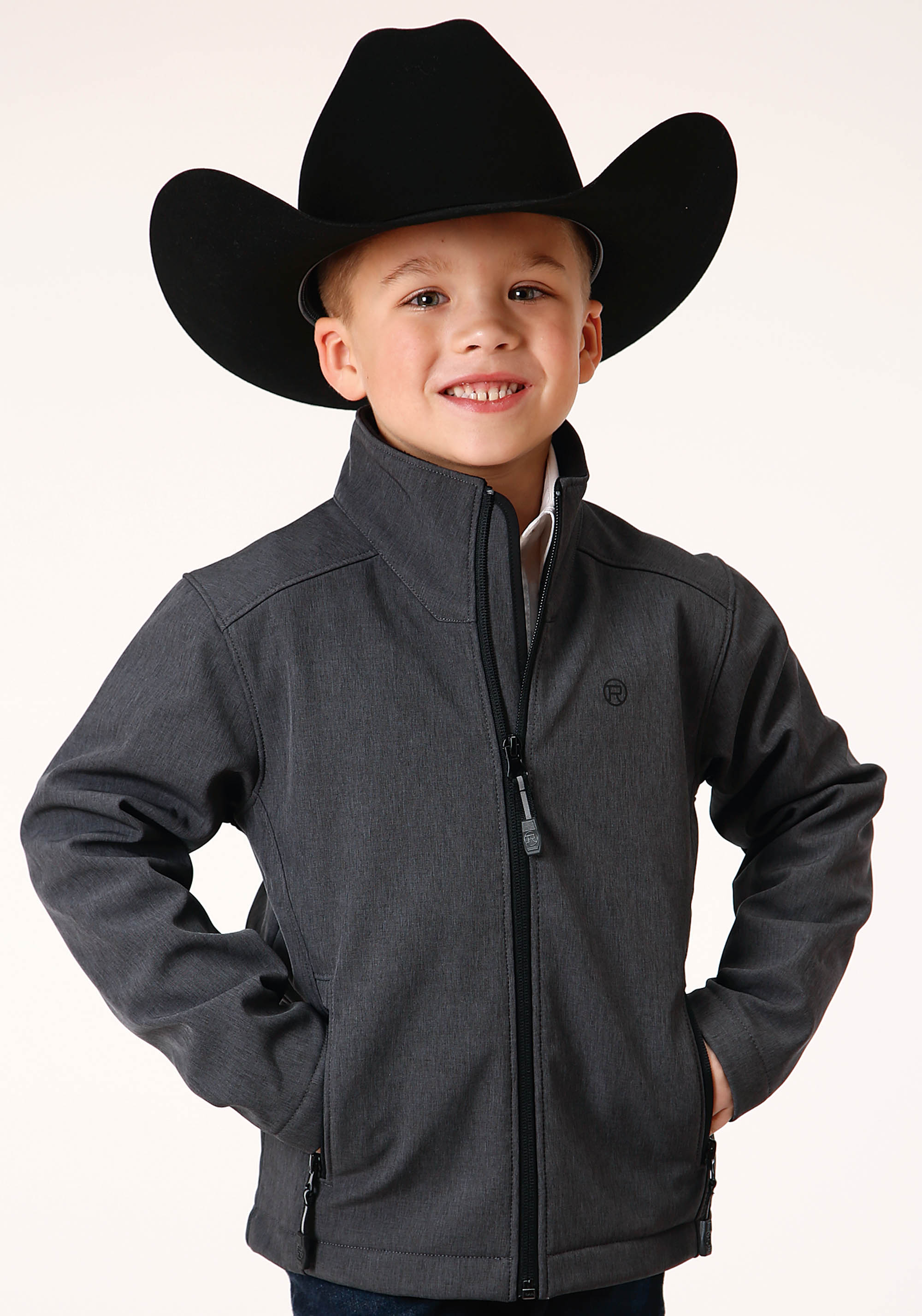 Roper Outerwear – Boy’s Boys Grey 1294 Heather Gy Soft Shell Jacket