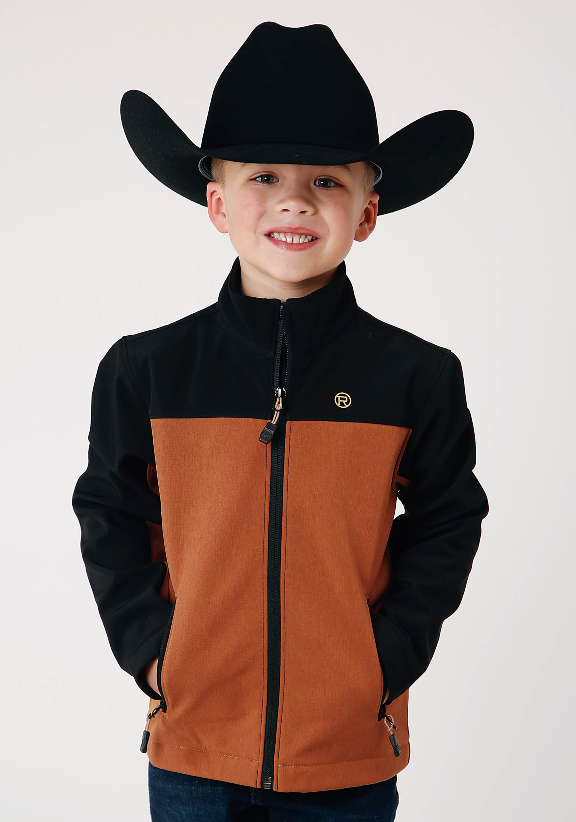 Roper Outerwear – Boy’s Boys Brown 1294 Caramel Softshell Combo Jacket