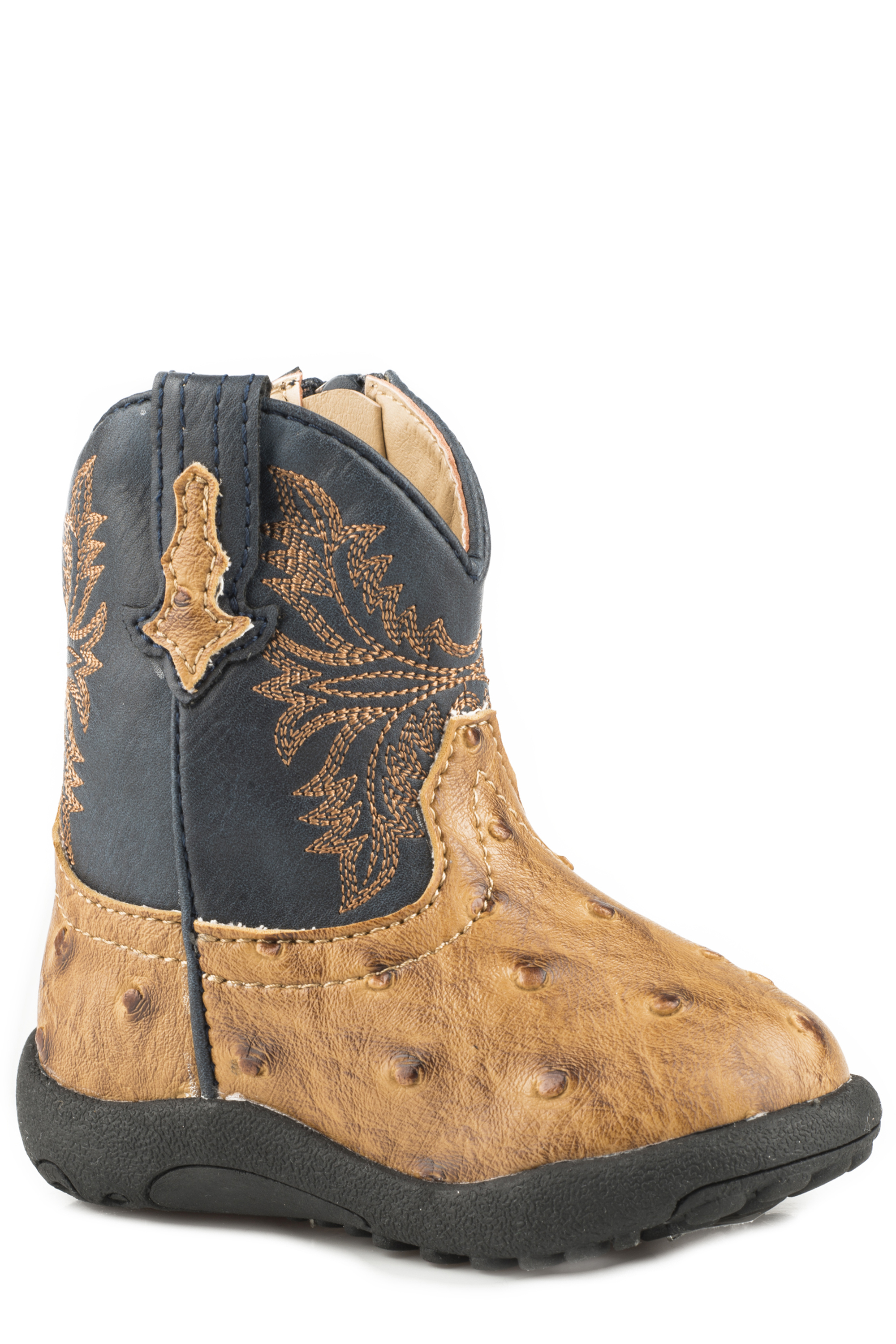 Cowbabies Cowboy Cool Infants Tan Embossed Ostrich Vamp