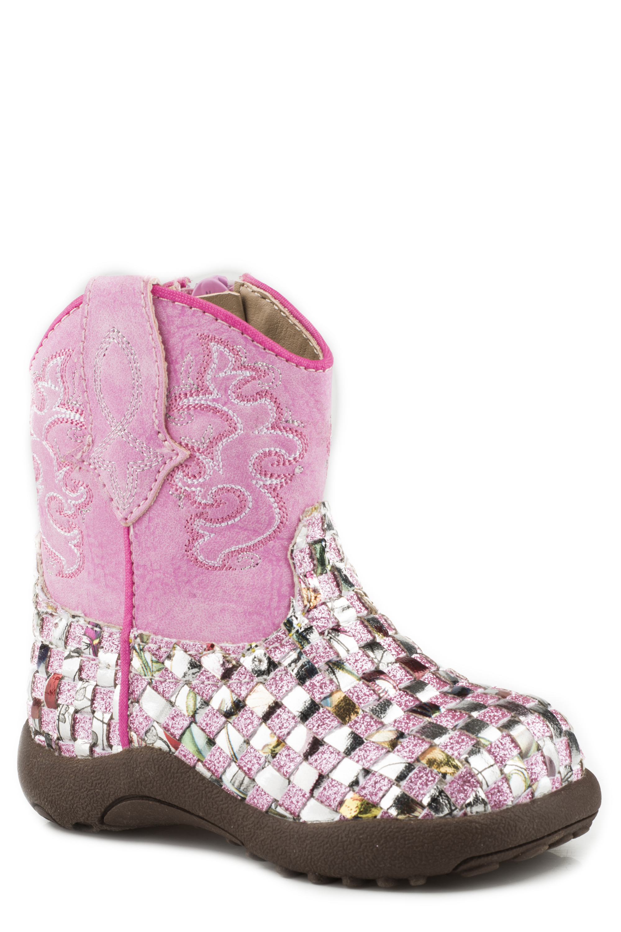 Cowbabies Western Braid Infants Pink Multicolor Glitter