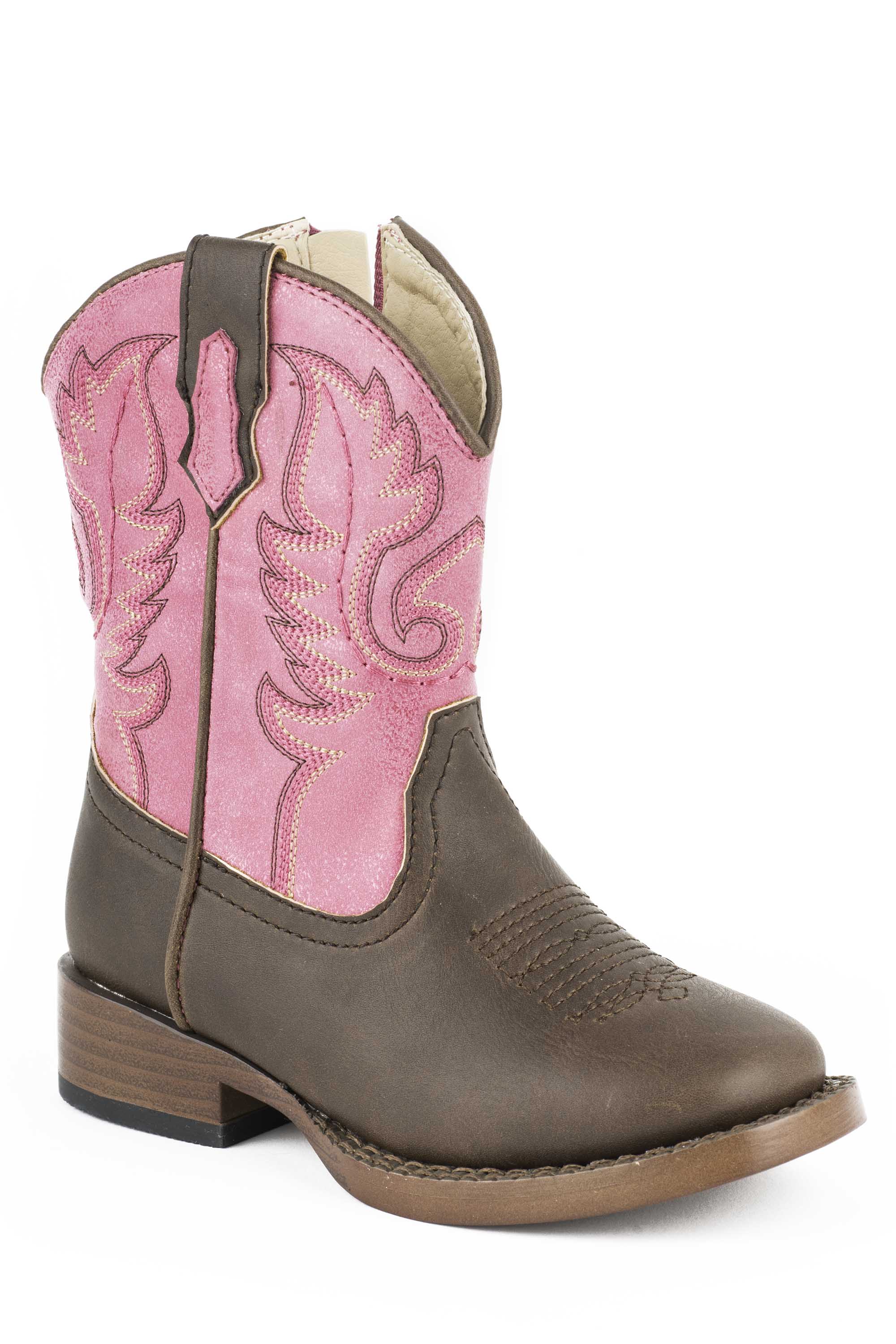 Texsis Toddlers Brown/pink Faux Leather